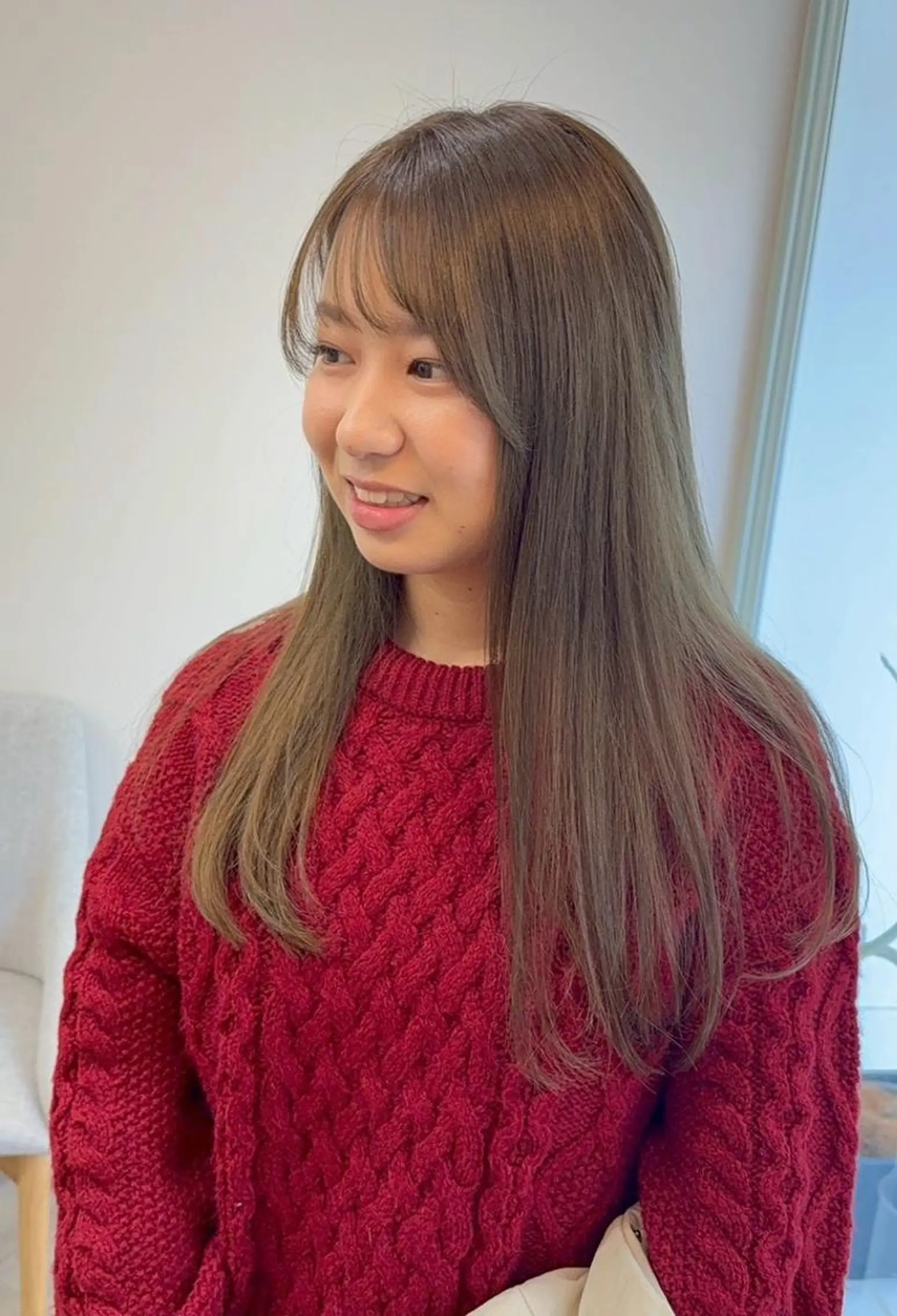 ミディアム カラー ベージュカラー ブリーチ 透明感カラー ダブルカラー ブリーチなしカラー ヘアカラー トリートメント 髪質改善ミルクティー SATSUKI🌼.のヘアスタイル