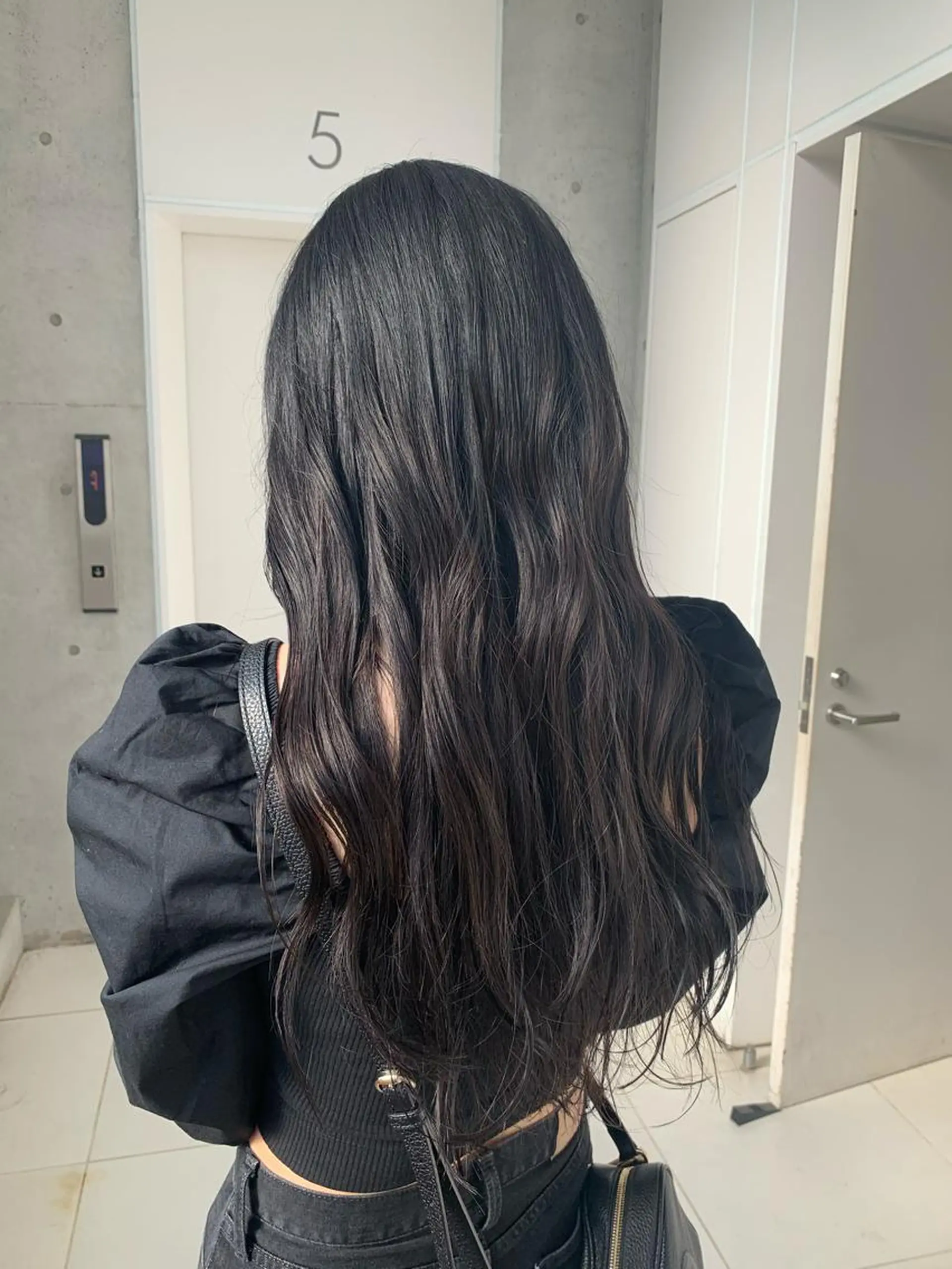 ロング カラー ヨシンモリ 韓国風ヘア カネコ ユカリのヘアスタイル