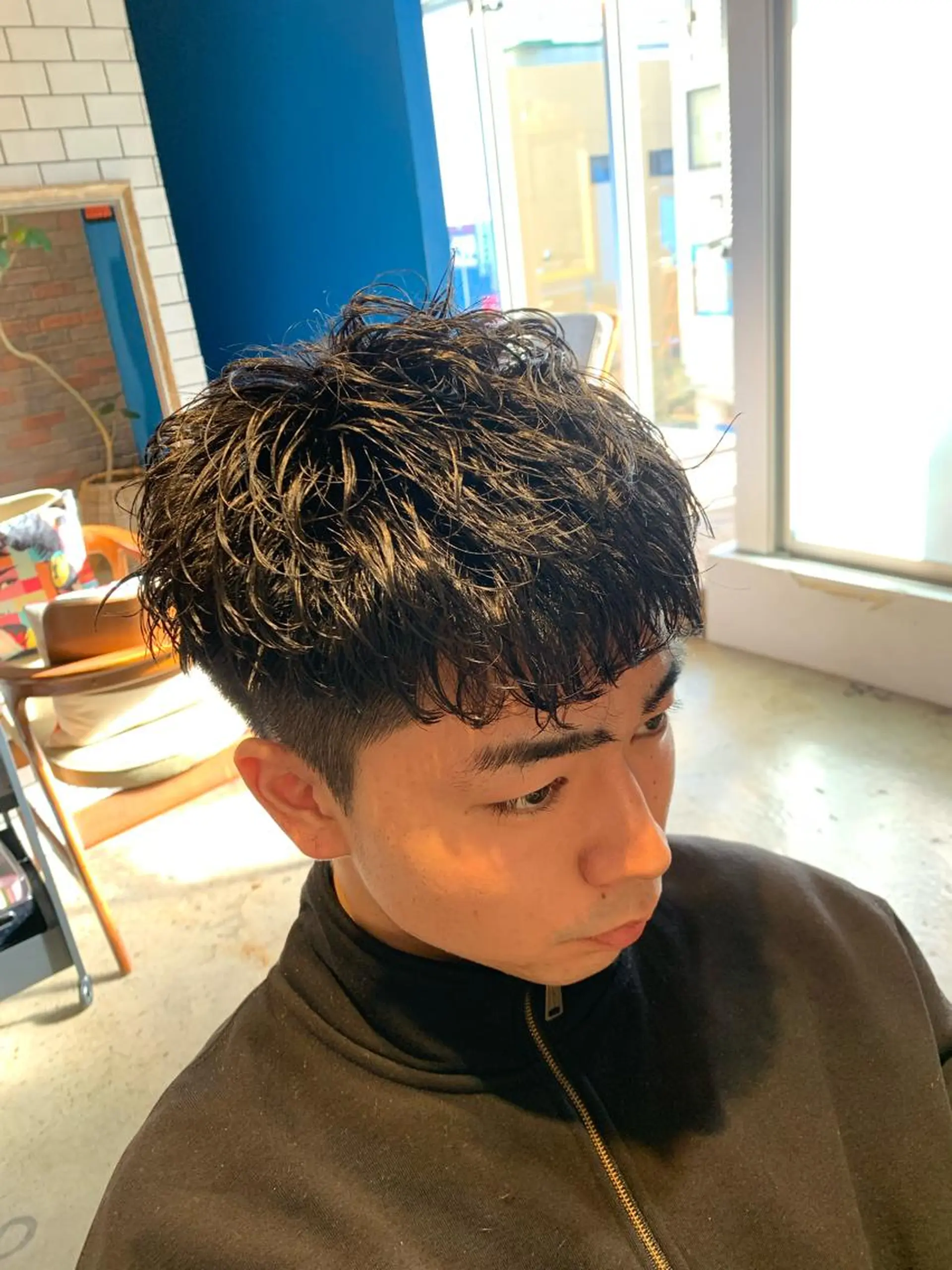 パーマ メンズ カット パーマ ヘッドスパ 吉沢遣人/レイヤー 艶カラー/パーマのヘアスタイル