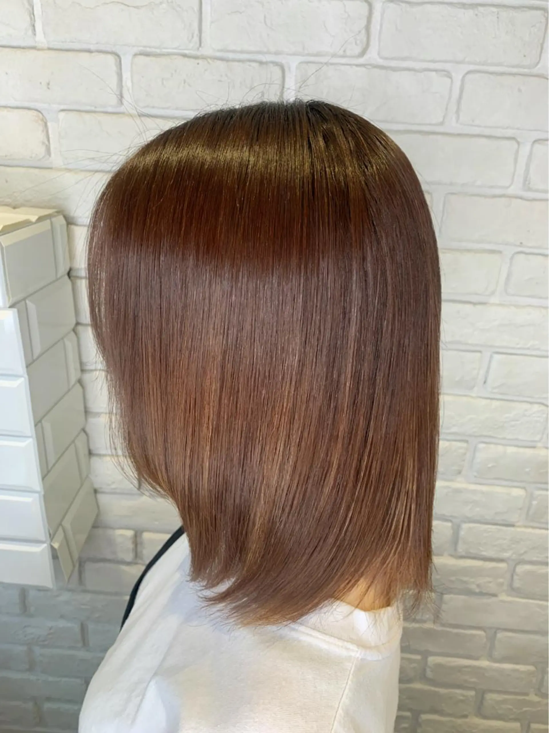 セミロング カラー パーマ ヘアアレンジ 髪質改善/縮毛矯正 艶カラー/珠聡のヘアスタイル