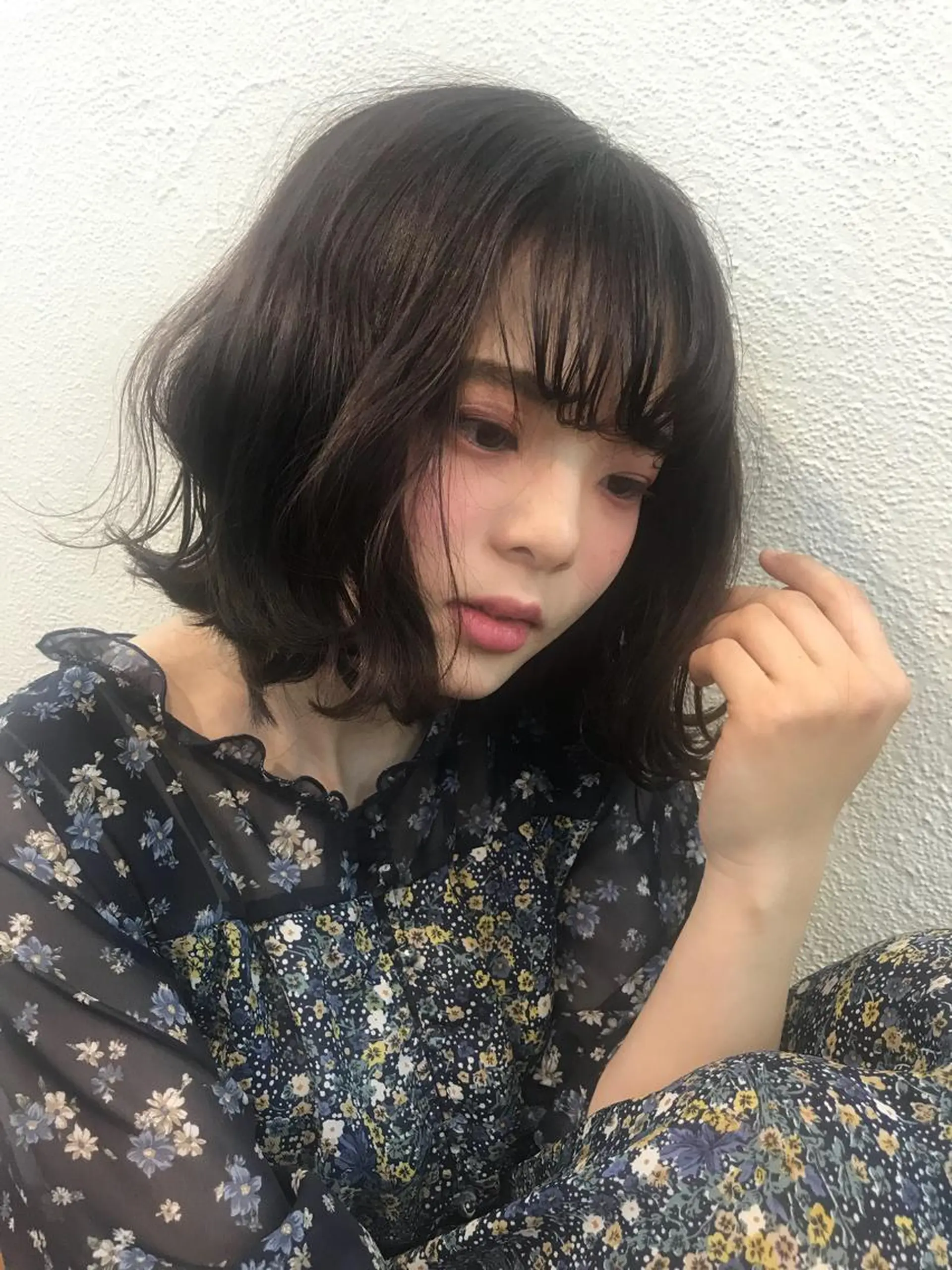 ミディアム 切りっぱなしボブ ボブ カット 髪質改善特化【荻窪】 RYOTOのヘアスタイル