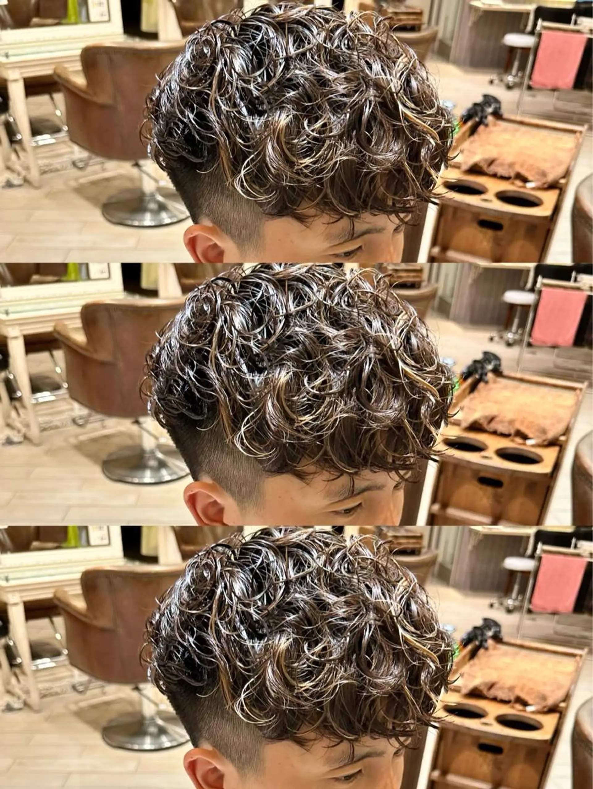 カラー パーマ メンズ 増渕 駿介のヘアスタイル