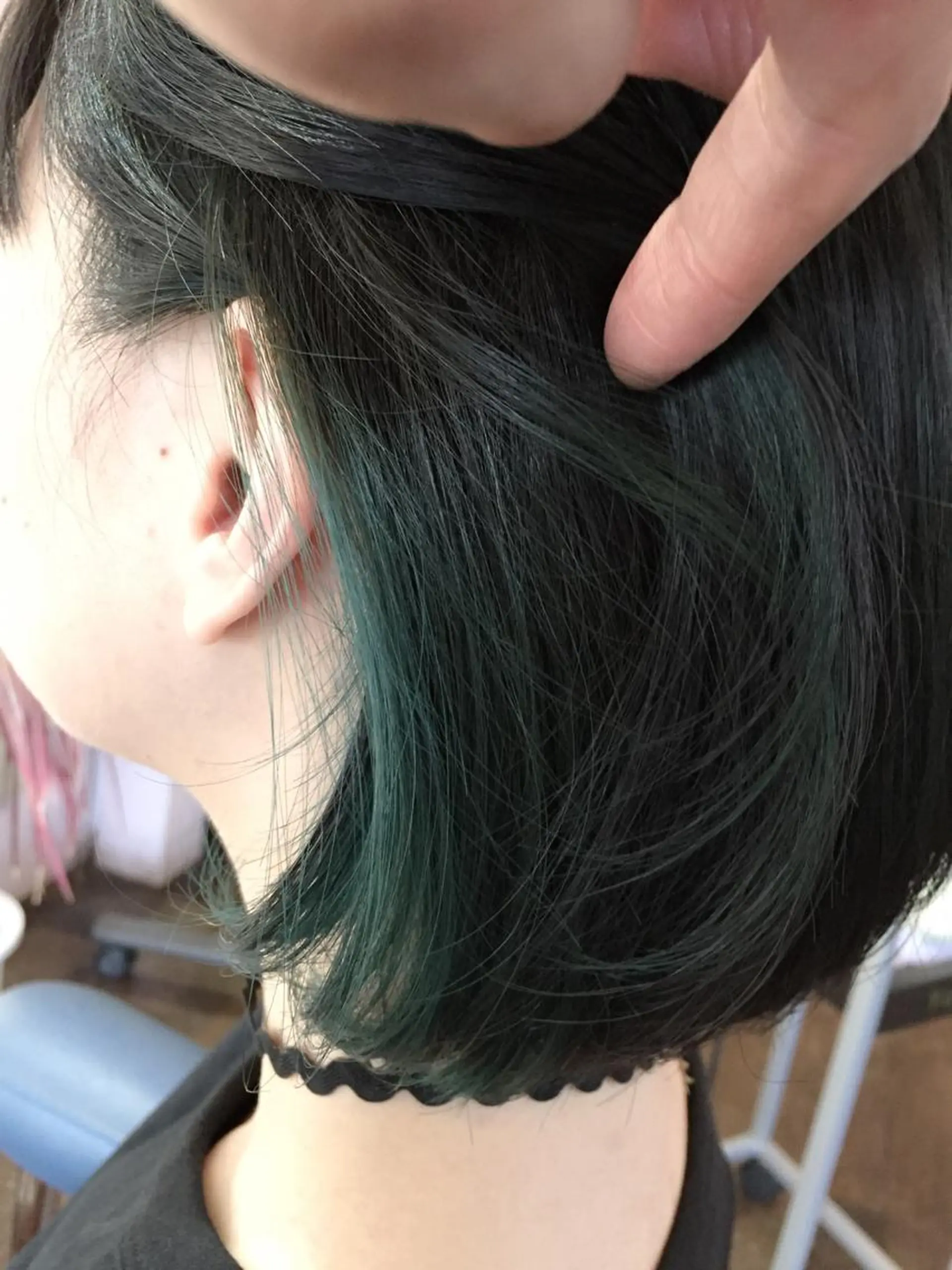 ショート ミディアム カラー ブルーカラー ブルージュ ダブルカラー エメラルドグリーン インナーカラー 原宿サロン代表 デザインカラー伊藤卓のヘアスタイル