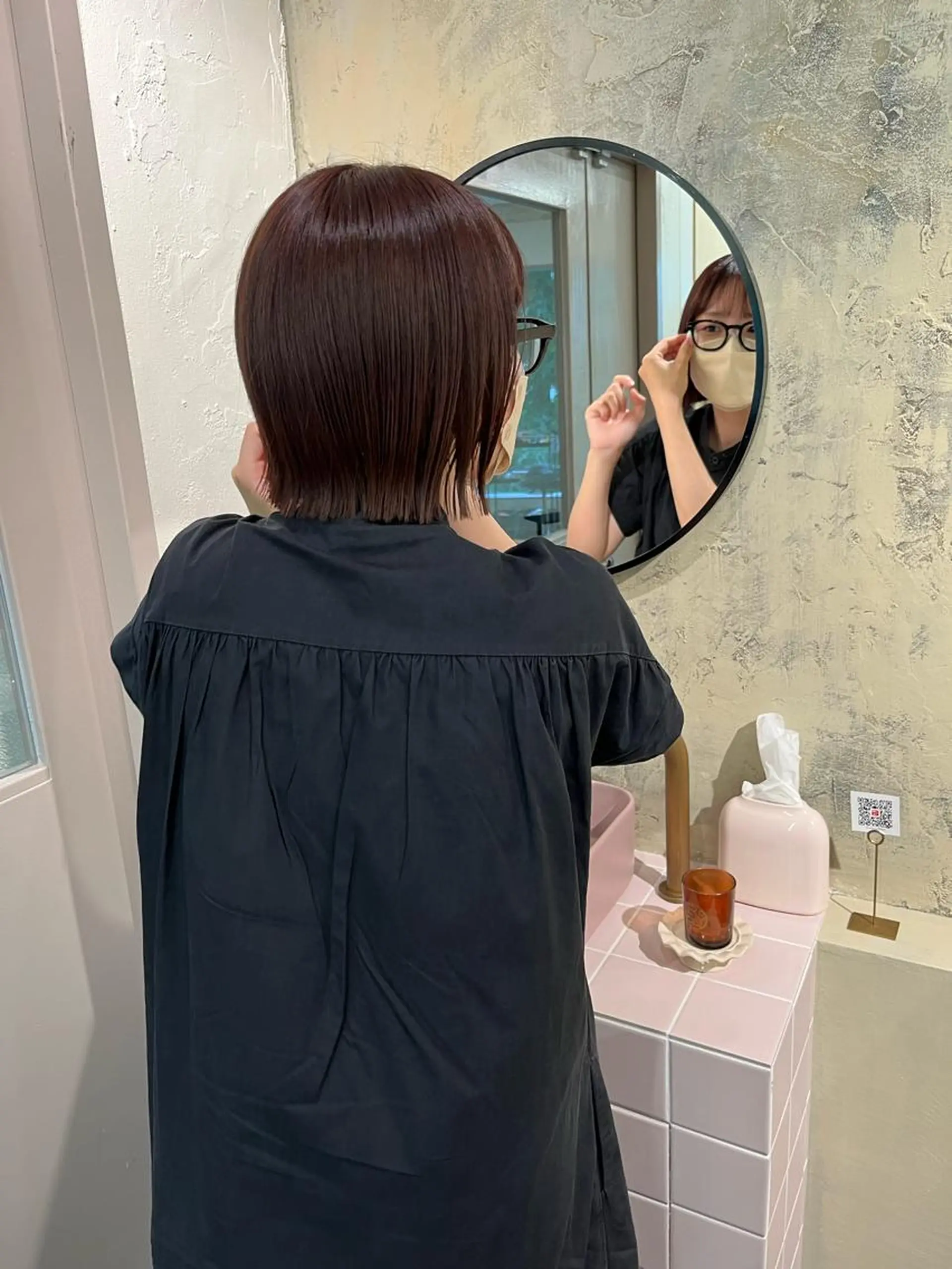 ショート カラー 切りっぱなしボブ ボブ 西山 紗耶香🪽 透明感カラー/ボブのヘアスタイル