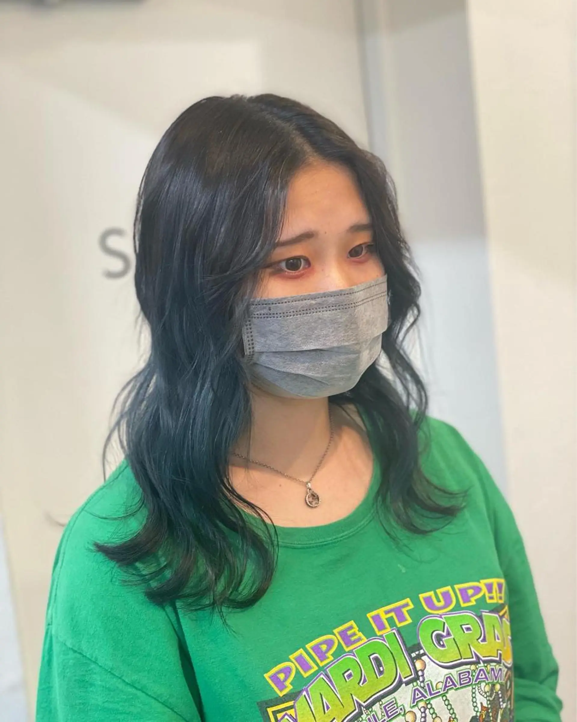 ミディアム 似合わせカット sunc所属・梅田l大人韓国ヘア レイヤー×艶カラーのヘアスタイル