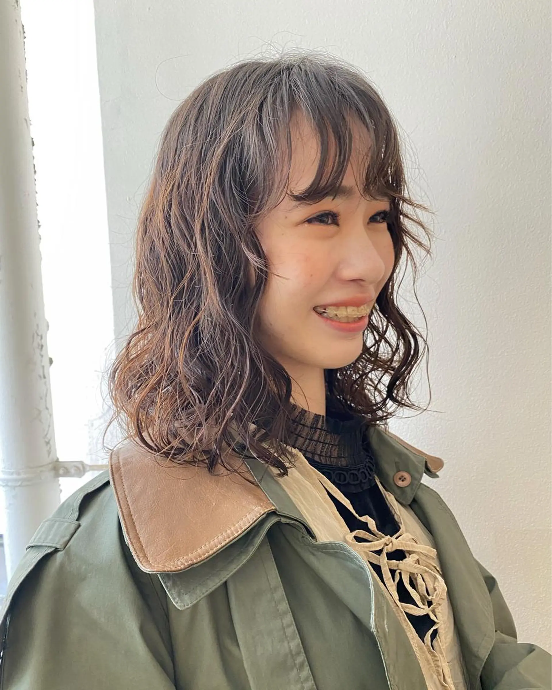 ミディアム パーマ ミディアムパーマ ニュアンスパーマ カット パーマ BOTTOMS所属・🌸透明感艶 カラー🌸Yuukiのヘアスタイル