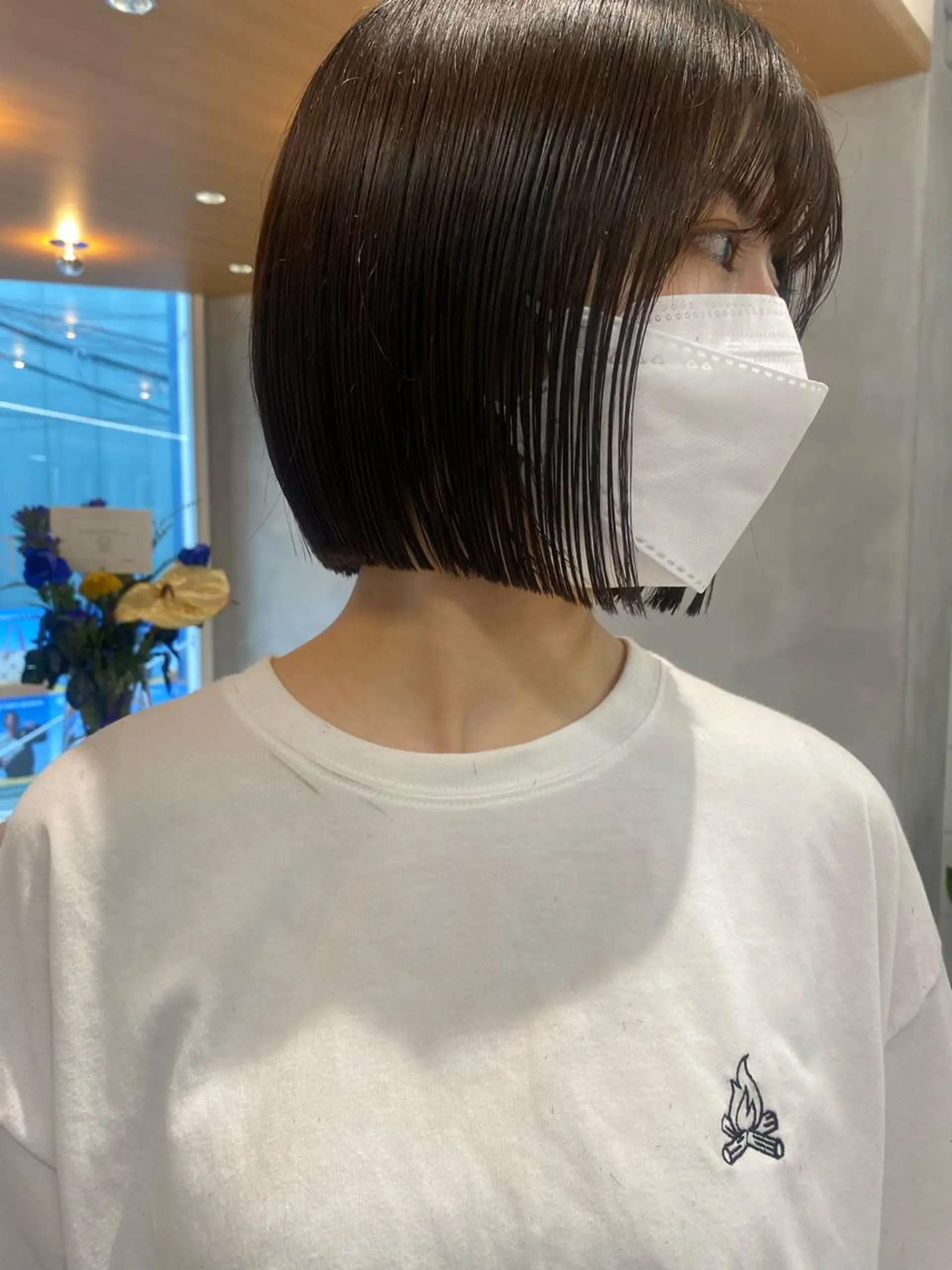 ショート カラー カット ヘアカラー トリートメント センターパート/ 暖色カラーayuのヘアスタイル