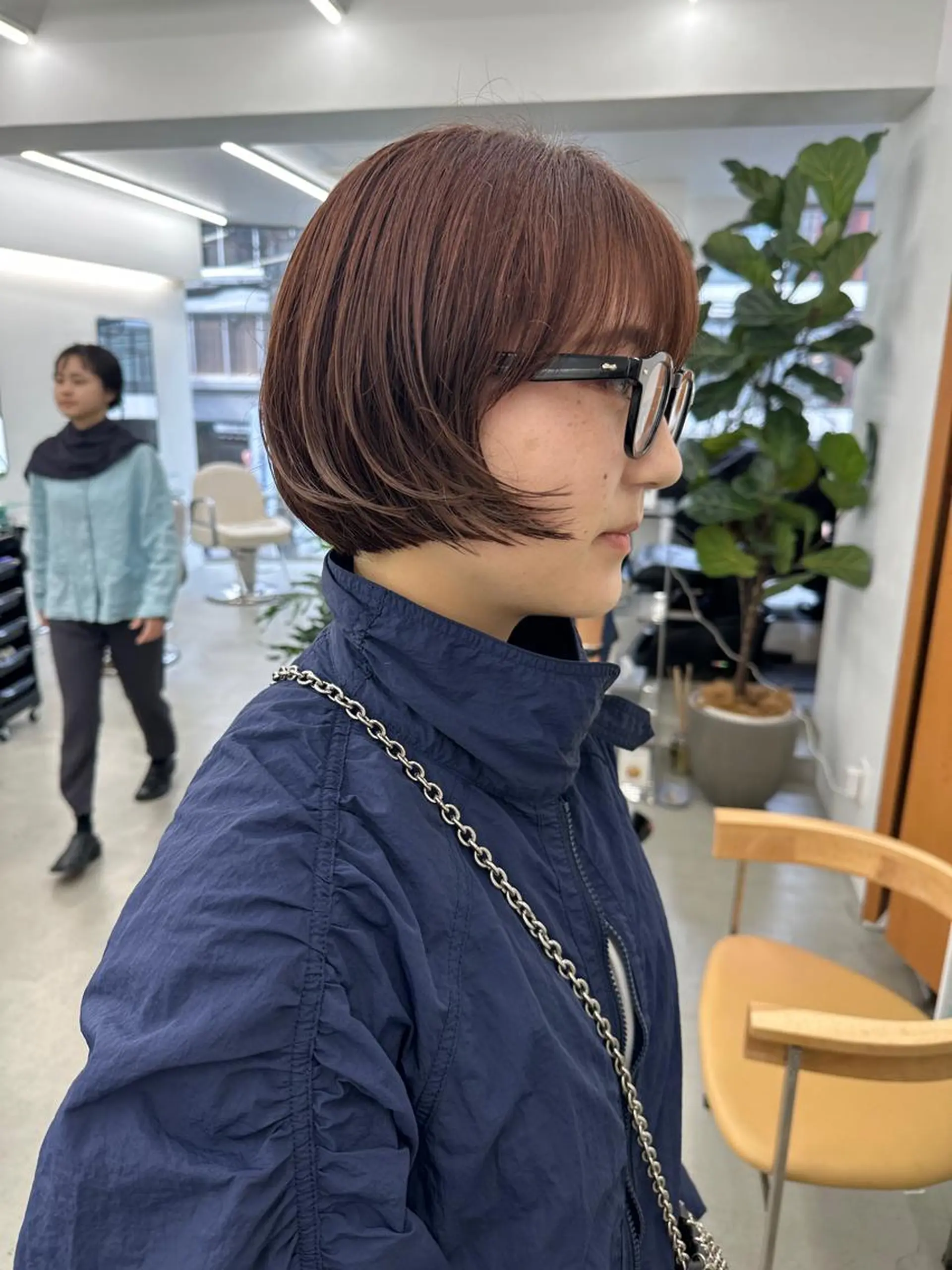 ショート カラー ベージュカラー ブラウンカラー ブラウンベージュ ボブ カット ヘアカラー トリートメント ボブ/レイヤー/ケア パーマ/リュウタのヘアスタイル