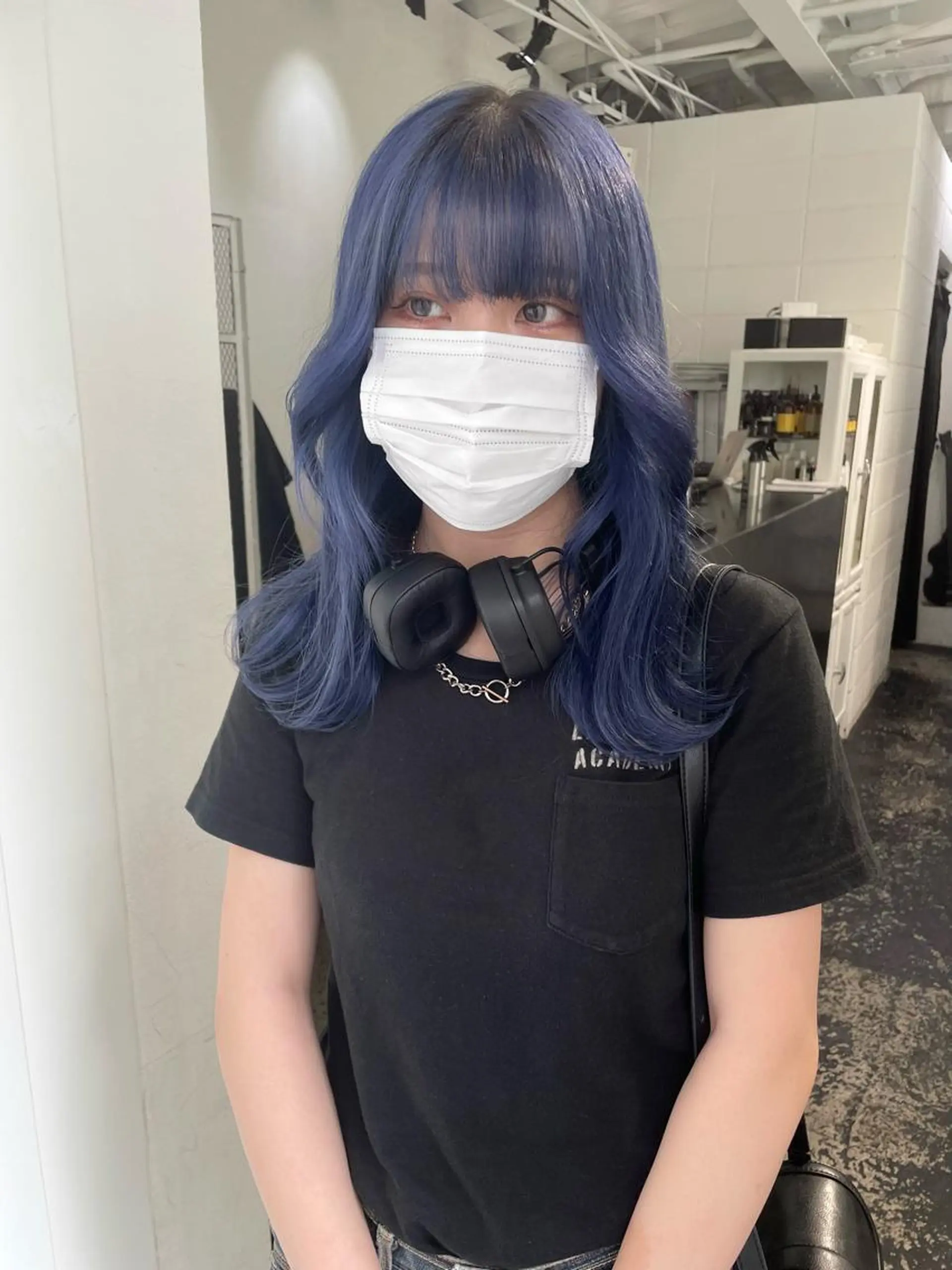 ロング カラー パーマ ヘアアレンジ メンズ キッズ ネイル マツエク・マツパ アイブロウ メンズブリーチ ブリーチ ブルーカラー ブルーラベンダー ラベンダーカラー 艶ハイトーン/ヘア アレンジAYAKAのヘアスタイル