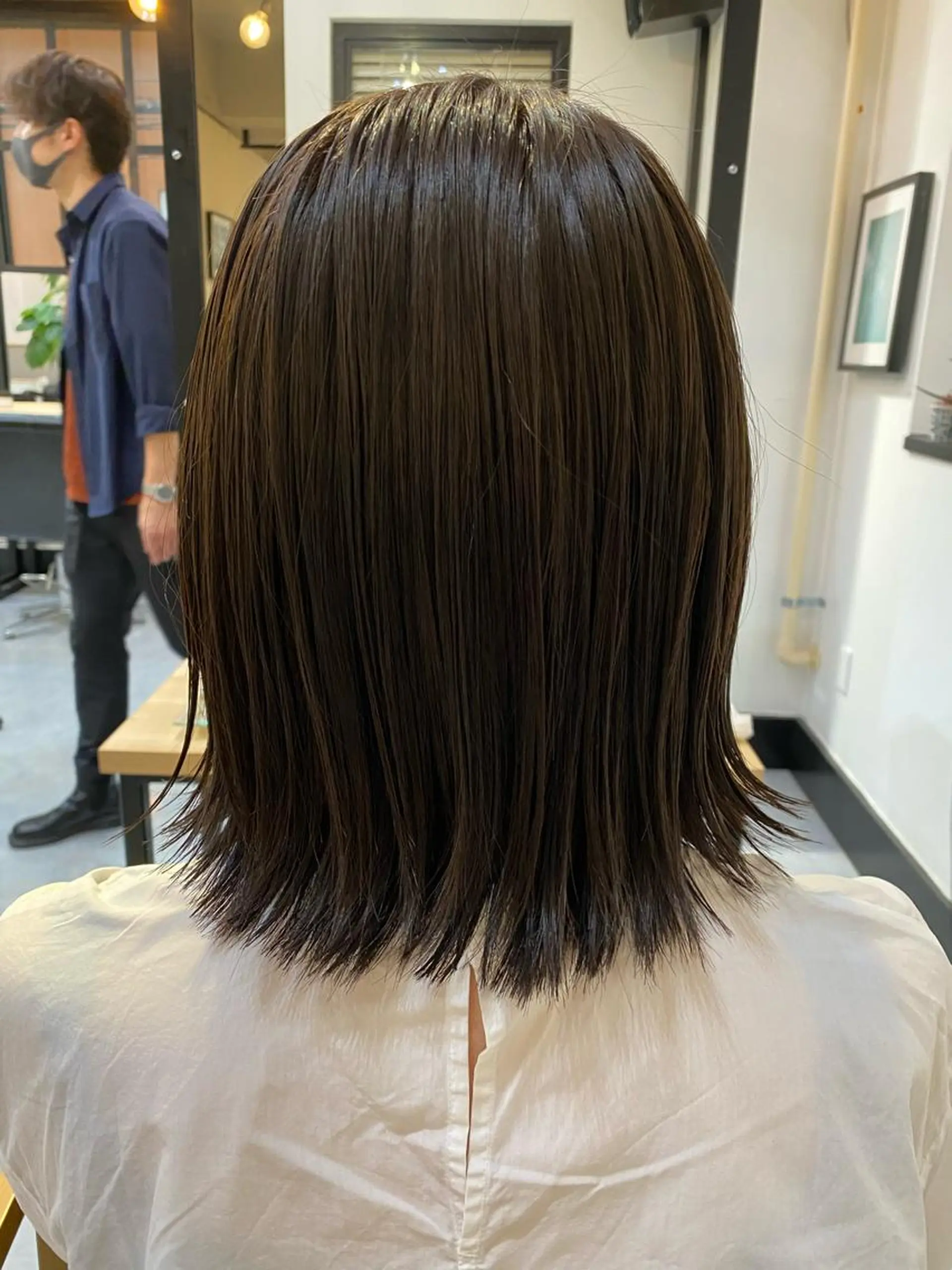 セミロング カラー 外ハネヘア カット ヘアカラー トリートメント ヘッドスパ CARICIA🌱 masaeのヘアスタイル