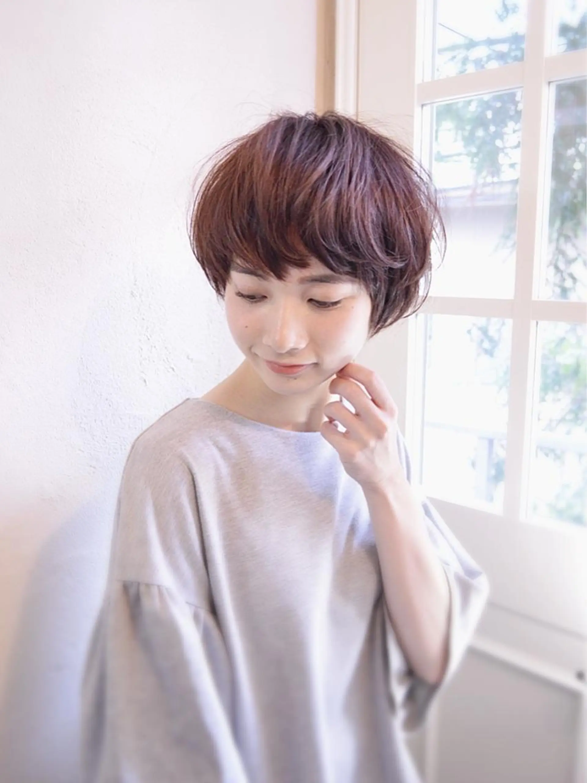 ショート カラー パーマ 小顔ショート✁ ⁂Yukari⁂のヘアスタイル