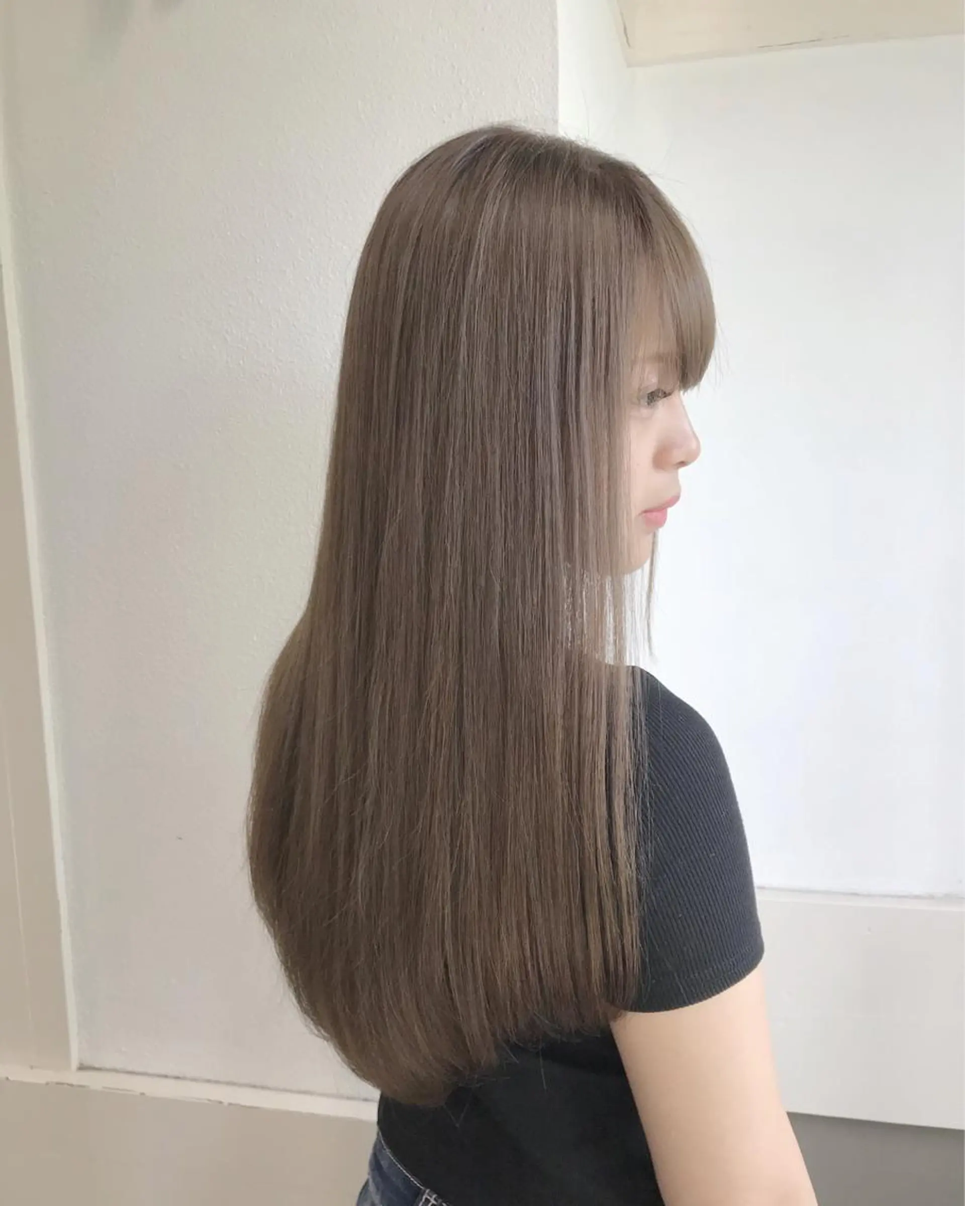 セミロング カラー ヘアアレンジ グレージュ 縮毛矯正 トリートメント GiseL天神カラー 髪質改善/ブリーチのヘアスタイル