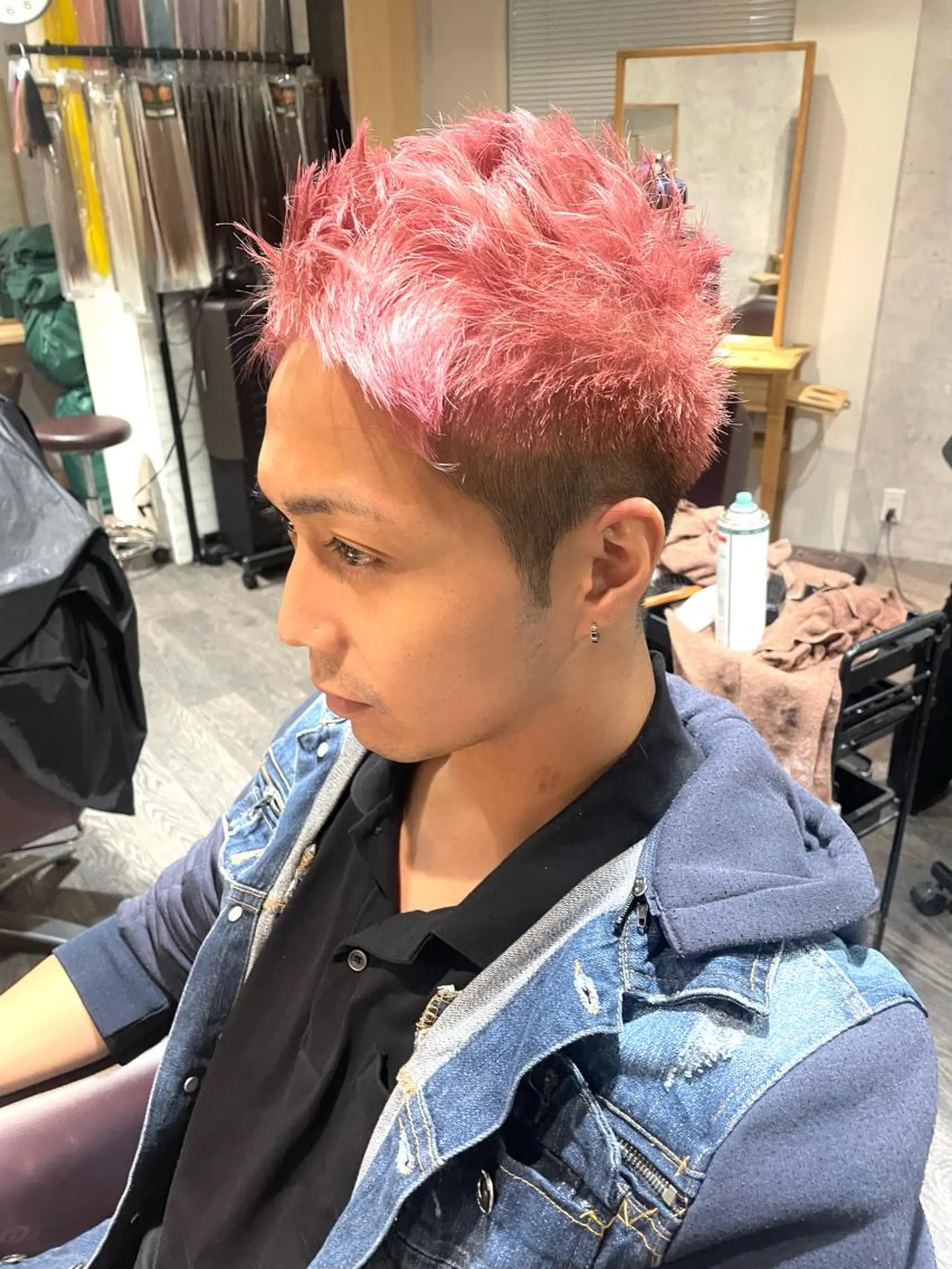 ショート カラー ブリーチ ハイトーンカラー ピンクカラー トリートメント ヘアカラー トリートメント レイヤー/ウルフ ハイトーンhiroのヘアスタイル