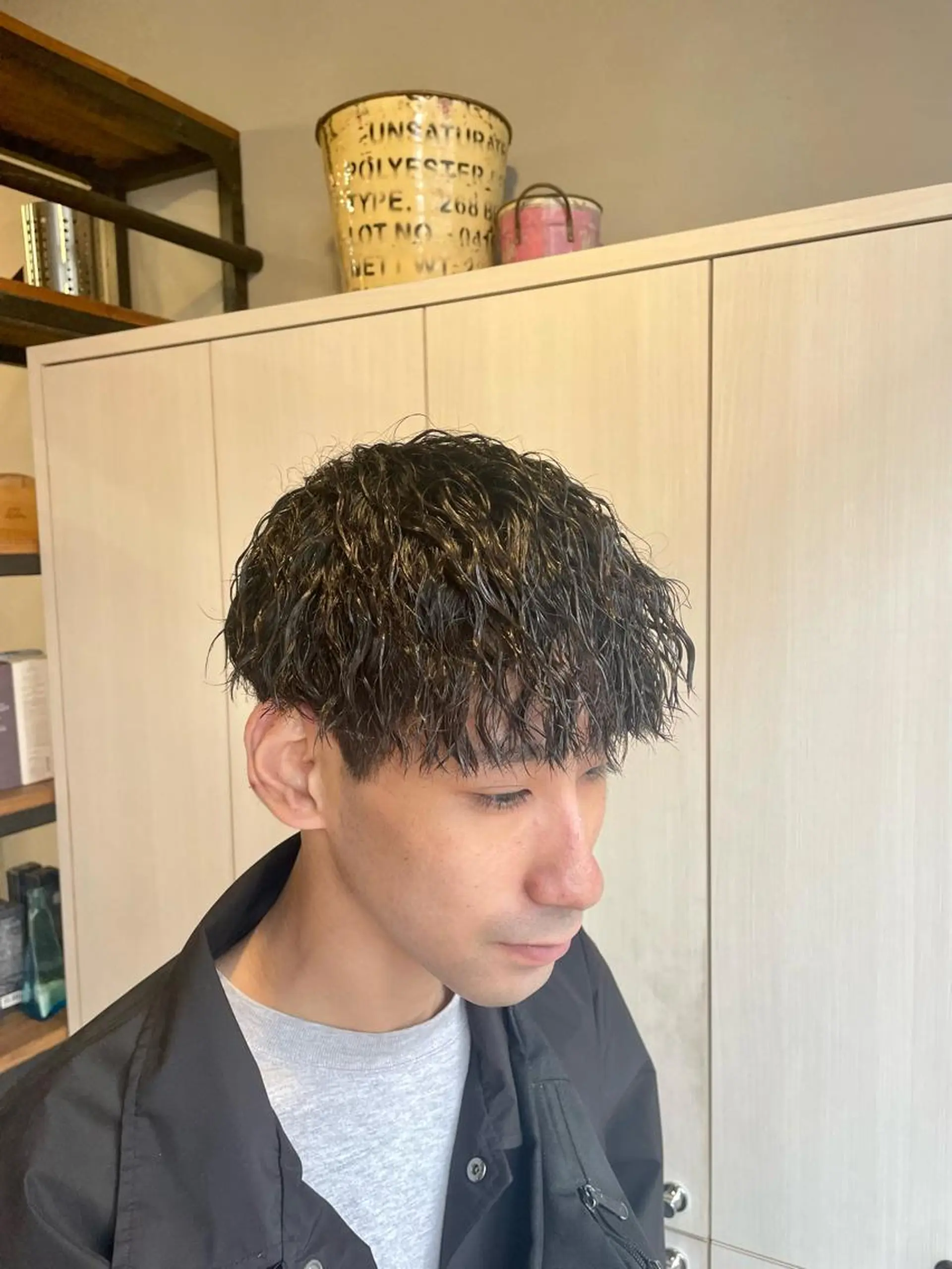 ショート パーマ メンズ カット パーマ トリートメント サトウ コウキ  メンズのヘアスタイル