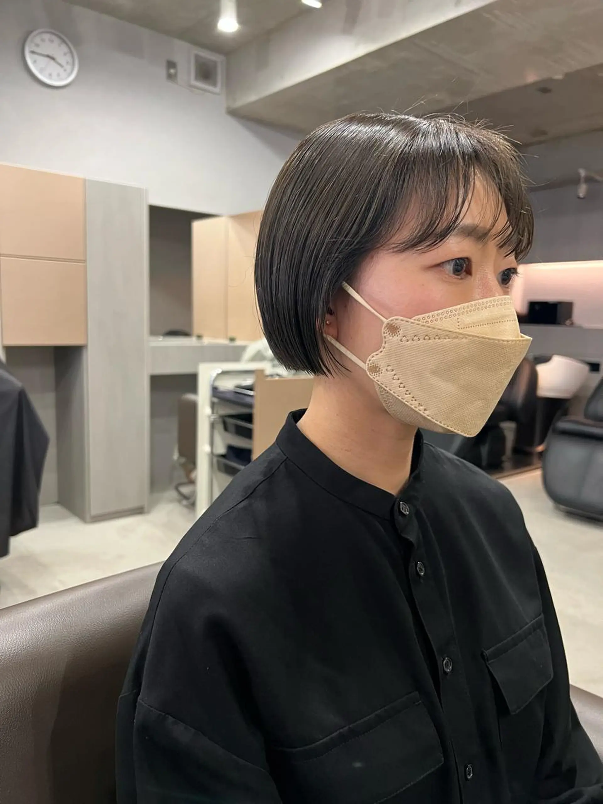 ショート カラー ボブパーマコテ巻き風 パーマNo1深江秀平のヘアスタイル