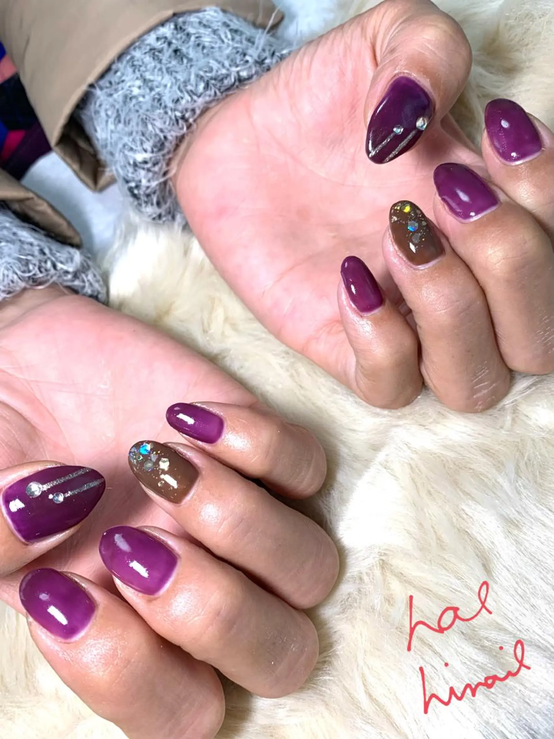 ネイル ストーンネイル はるひな ねいるのネイルデザイン