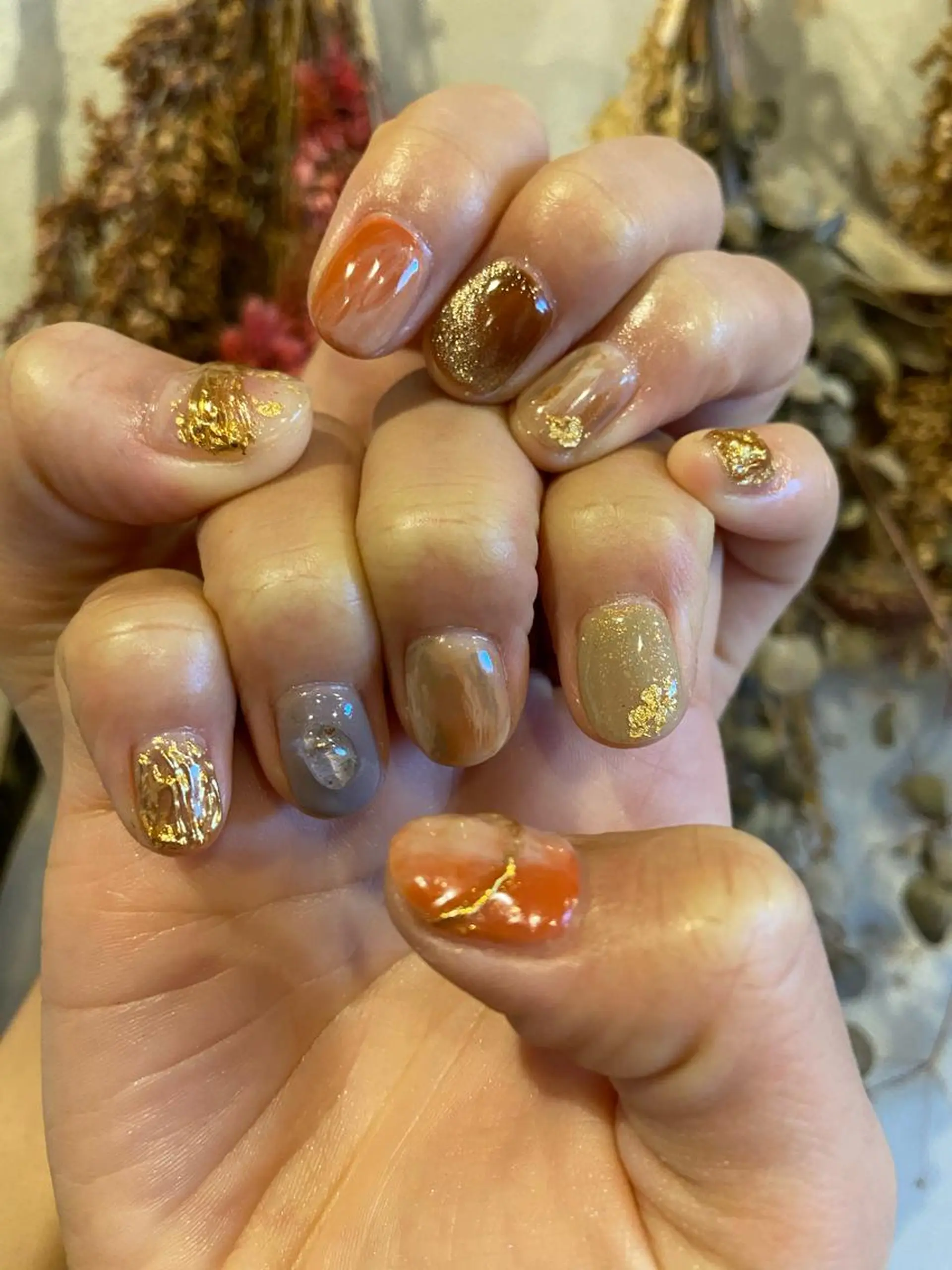 ネイル アートネイル ミラーネイル ニュアンスネイル 春ネイル . unffのネイルデザイン