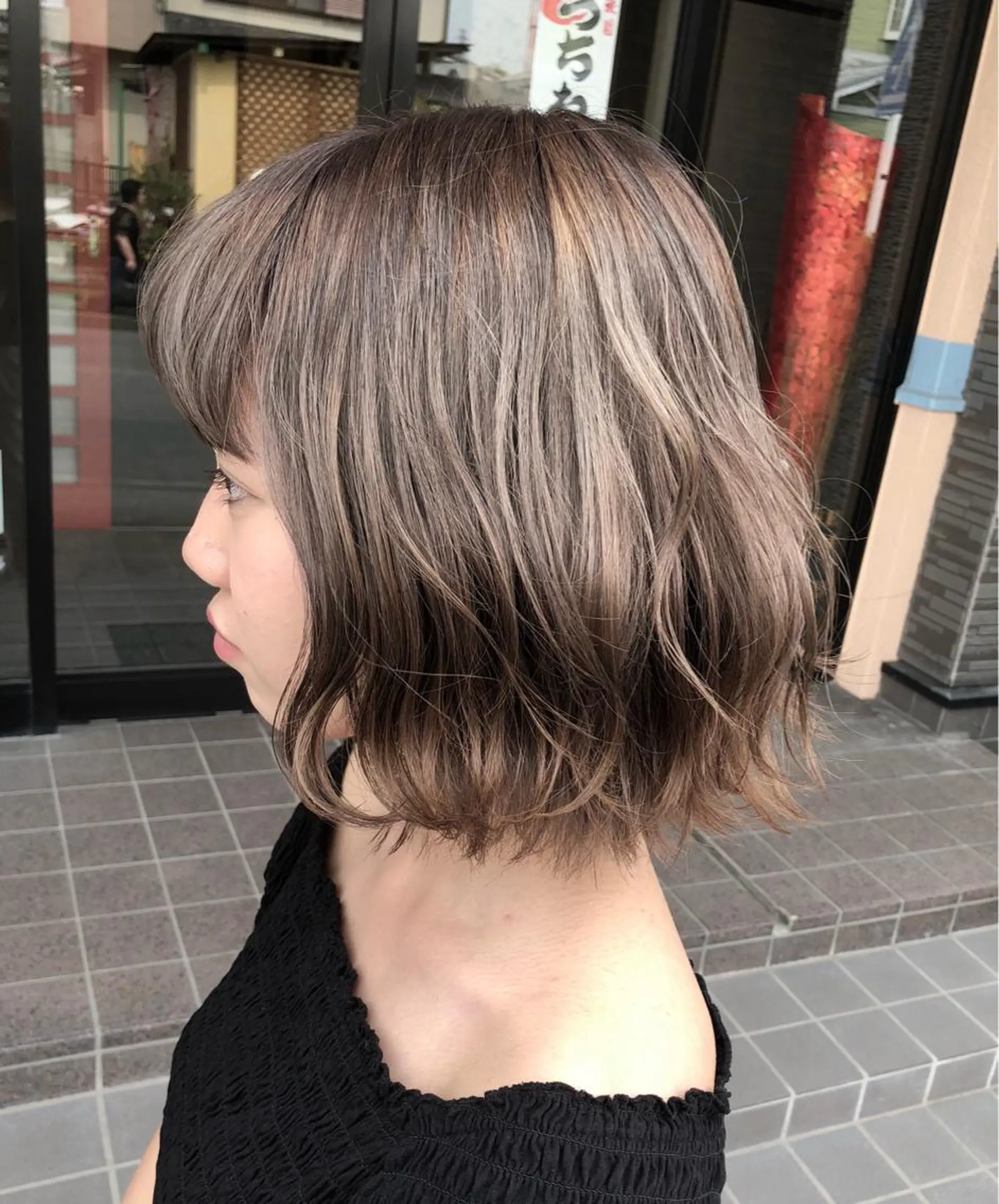 ミディアム カラー アッシュ ベージュカラー 4-rest garden （フォーレストガーデン）所属・金井 直樹のヘアスタイル