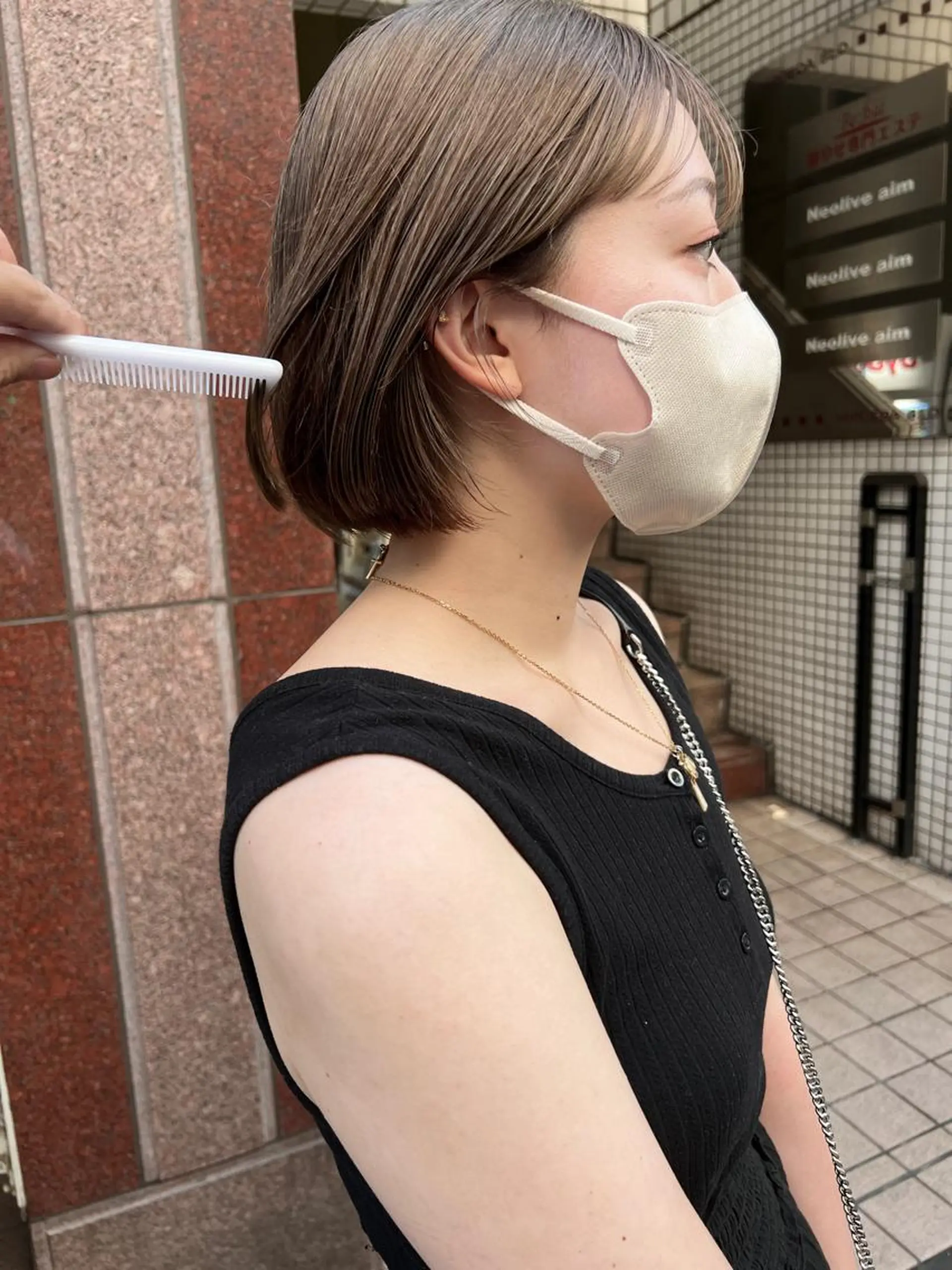 ショート カラー ヘアアレンジ ベージュカラー ブリーチ 🌿ショート🌿 パーマ🌿淳平のヘアスタイル