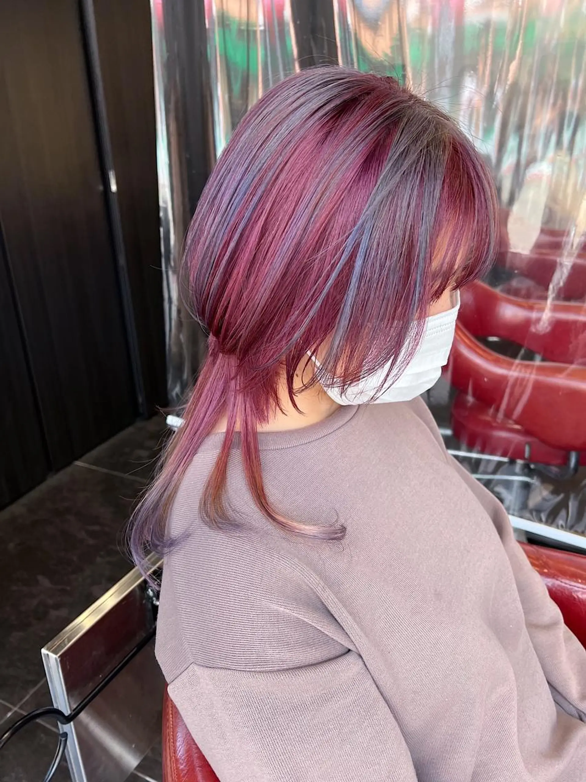 ミディアム 髪質改善 トリートメント ヘアカラー ブリーチカラー/ 岩破瑞希のヘアスタイル