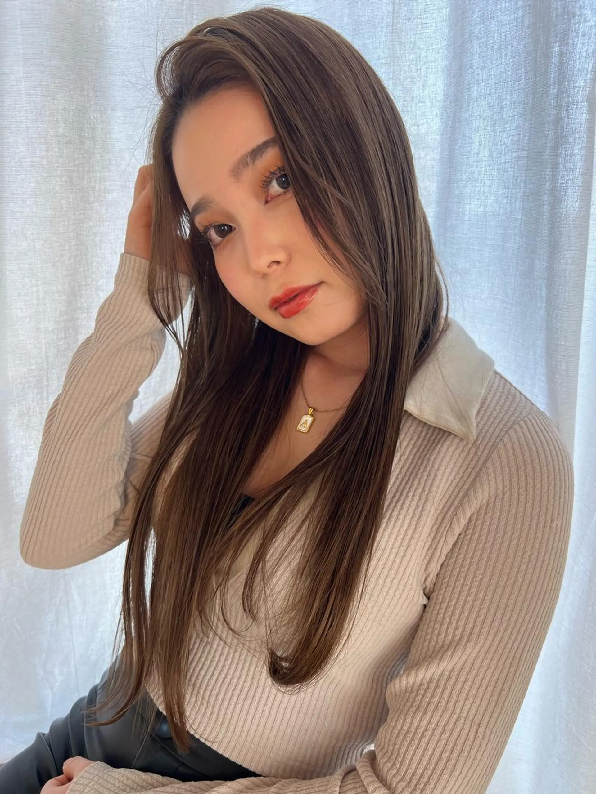 ロング ヘアカラー トリートメント ココルアナ 豊中美容室のヘアスタイル