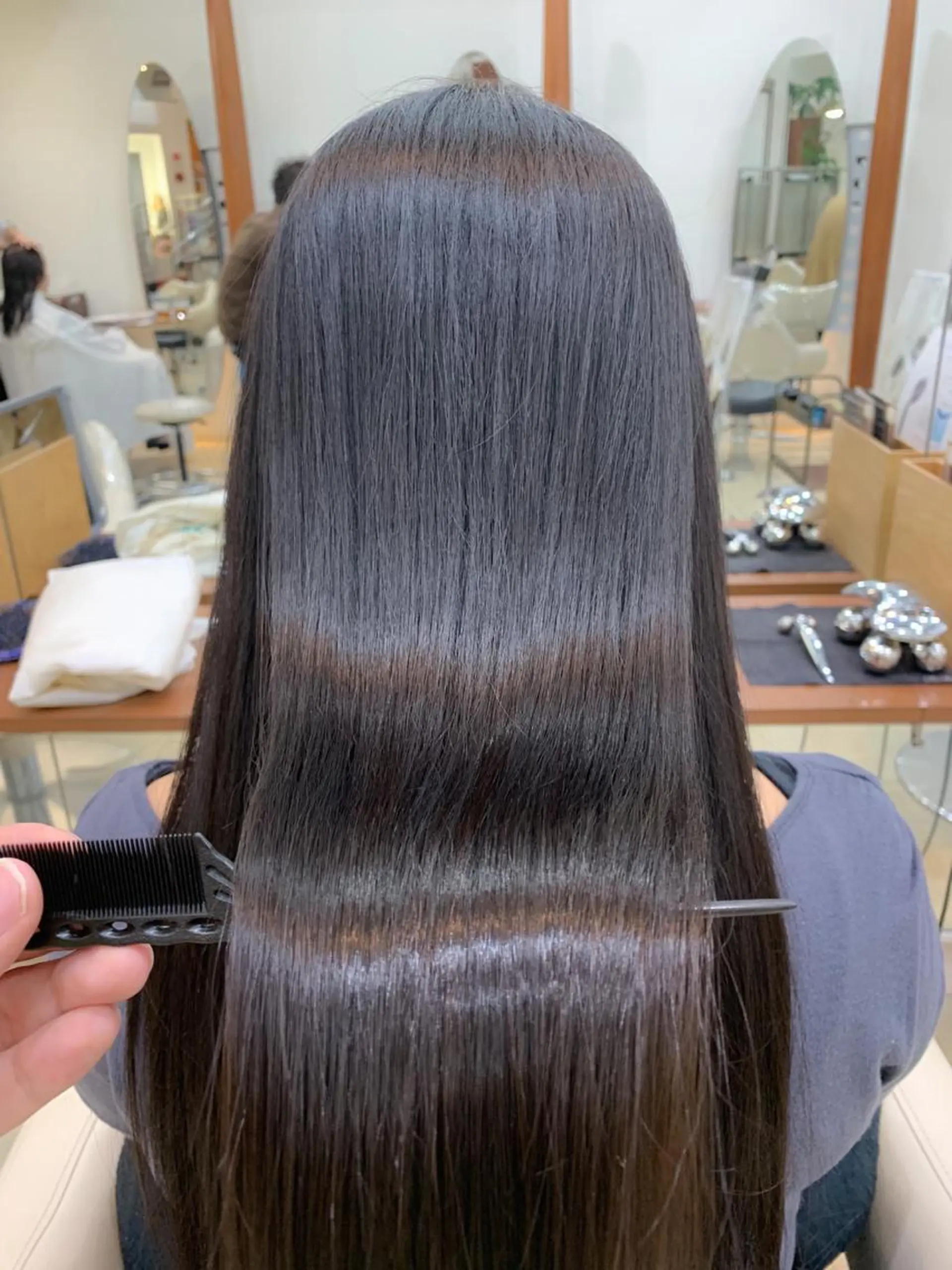 セミロング パーマ 縮毛矯正/髪質改善 /韓国風　山川春輝のヘアスタイル