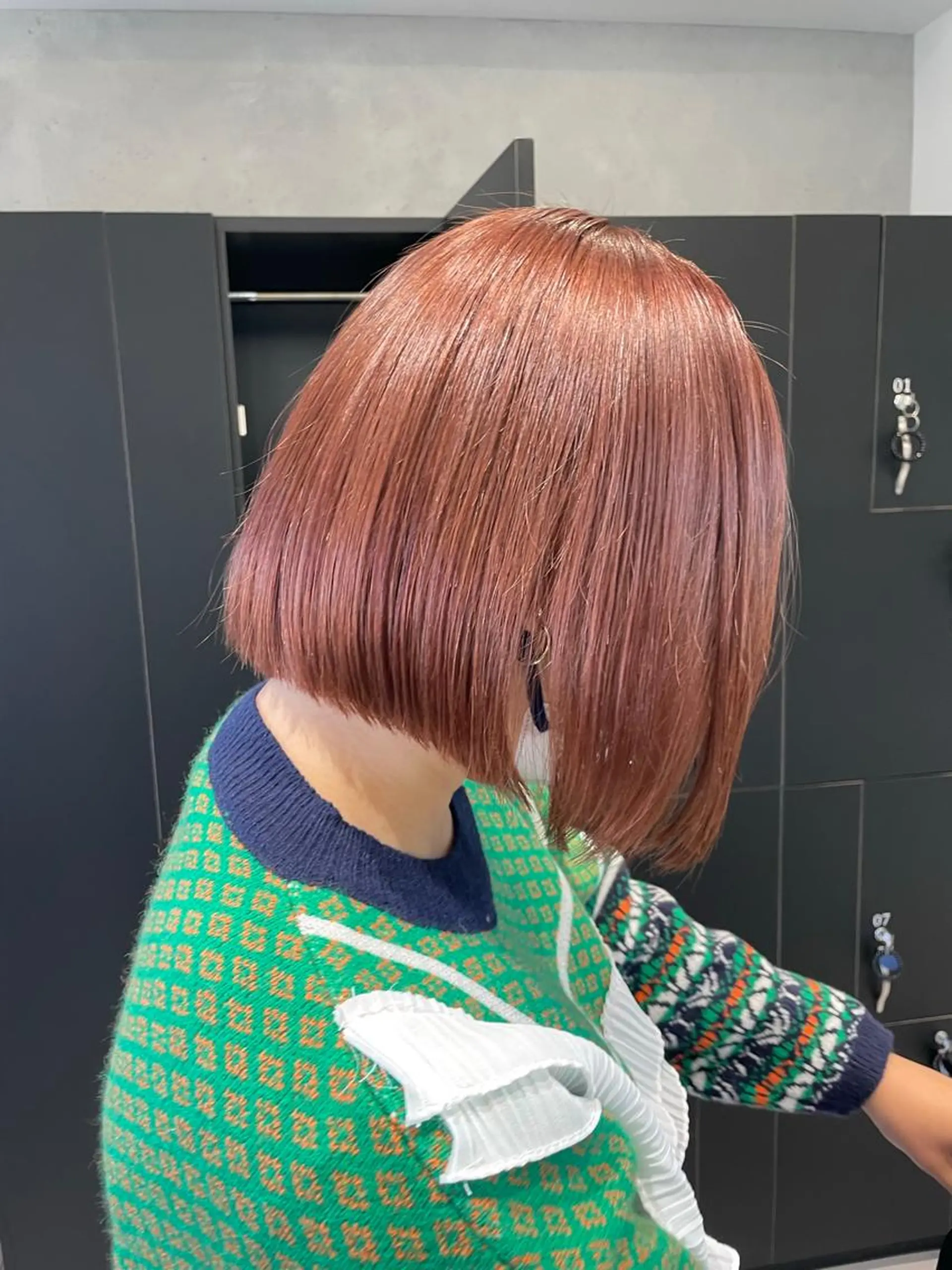 ショート カラー ベージュカラー オレンジ オレンジベージュ ボブ カット ヘアカラー トリートメント ヘアセット メンズ特化 パーマ/オザワのヘアスタイル