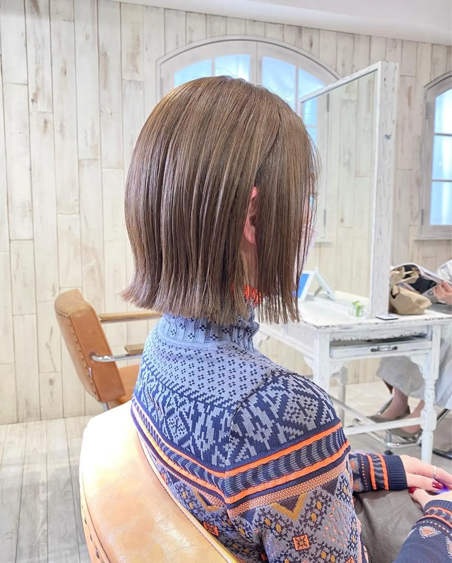 ミディアム カット ヘアカラー トリートメント ボブ指名No.1🌞 オガタのヘアスタイル