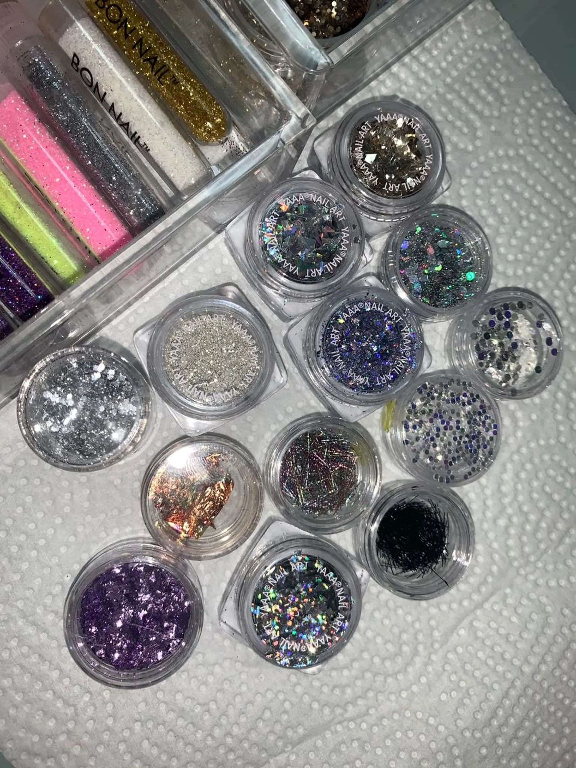 ネイル ホログラムネイル ラメ(グリッター) 🌙🫧CHARME (RUKA)🦋🫧のネイルデザイン