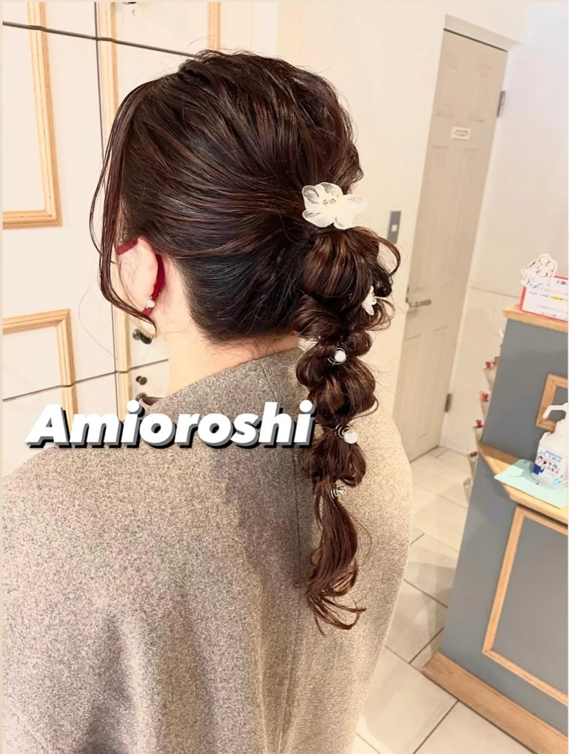 セミロング カラー ヘアアレンジ ヘアカラー トリートメント ハイトーンピンク🍑 ブリーチ🍑RINAのヘアスタイル