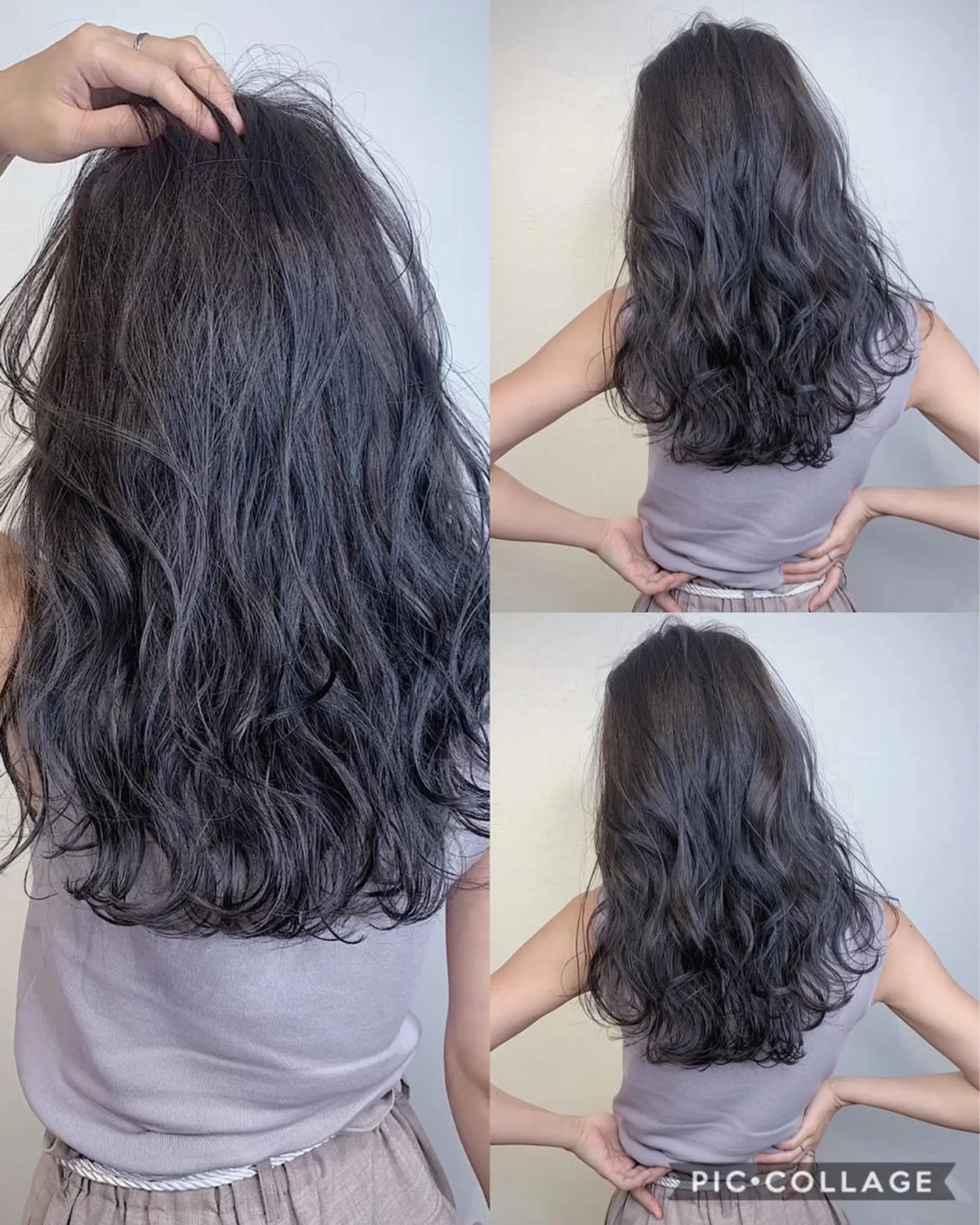 セミロング カラー _WHITE 高槻のヘアスタイル