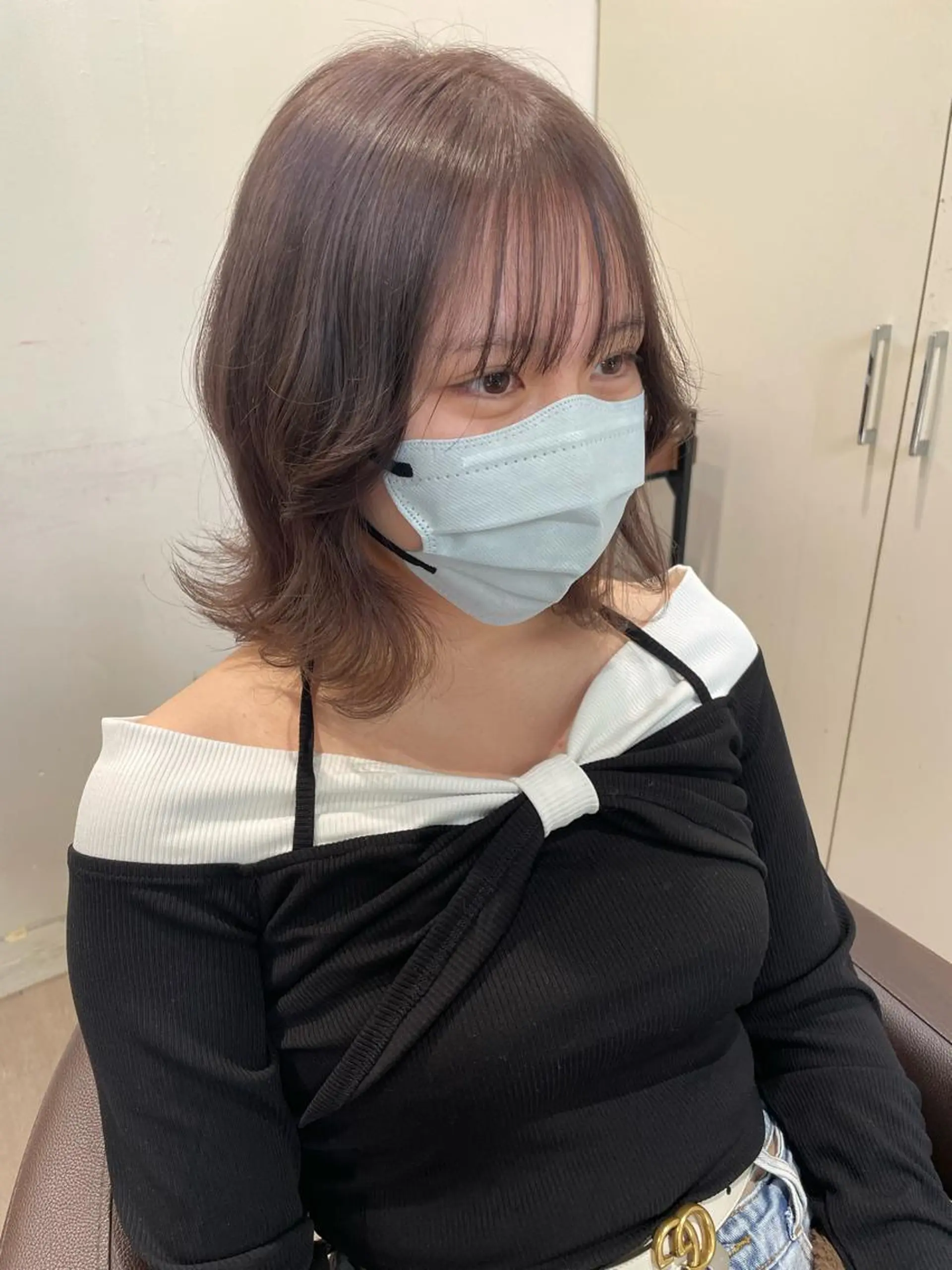 ミディアム カラー ヘアカラー トリートメント 羽田翔大/ブリーチ/ ボブカット/店長のヘアスタイル