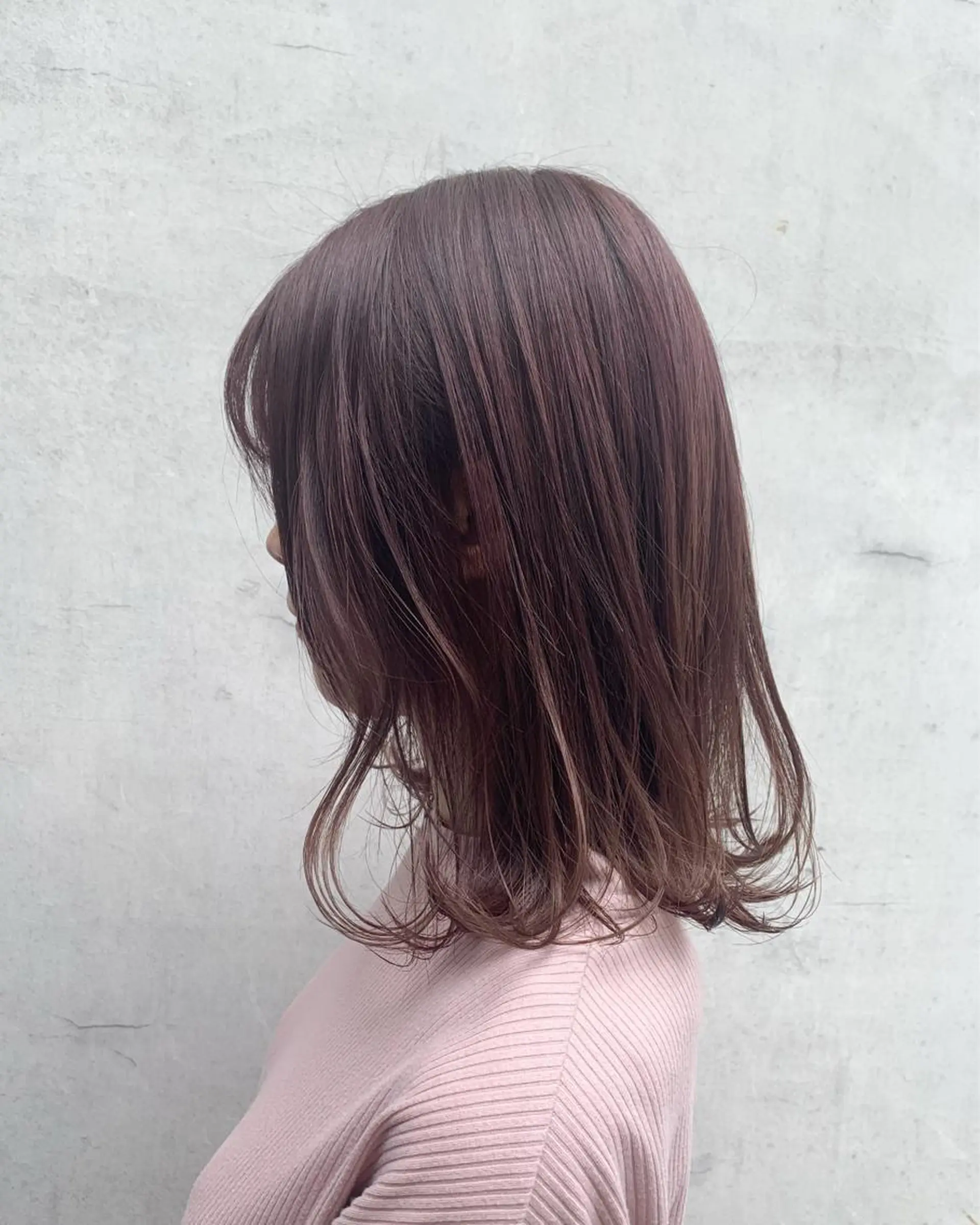 ミディアム カラー ラベンダーカラー ラベンダーピンク ピンクカラー ボブ 外ハネヘア 髪質改善カラー☆ ヘアアレンジmiyuのヘアスタイル