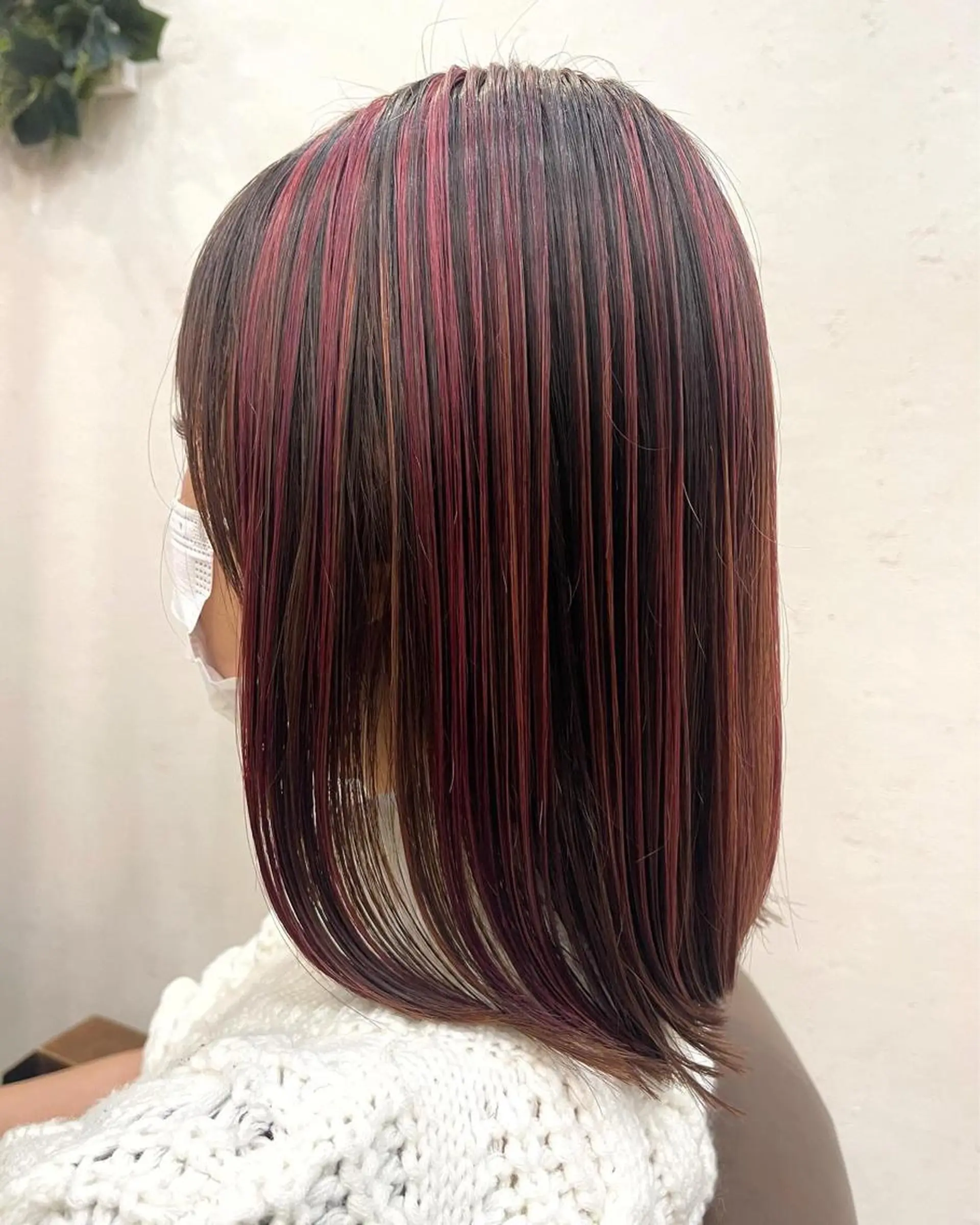 ミディアム カラー ブリーチ ケアブリーチ ダブルカラー ハイライトカラー ピンクカラー OAK溝の口 𖠋SHINYAのヘアスタイル