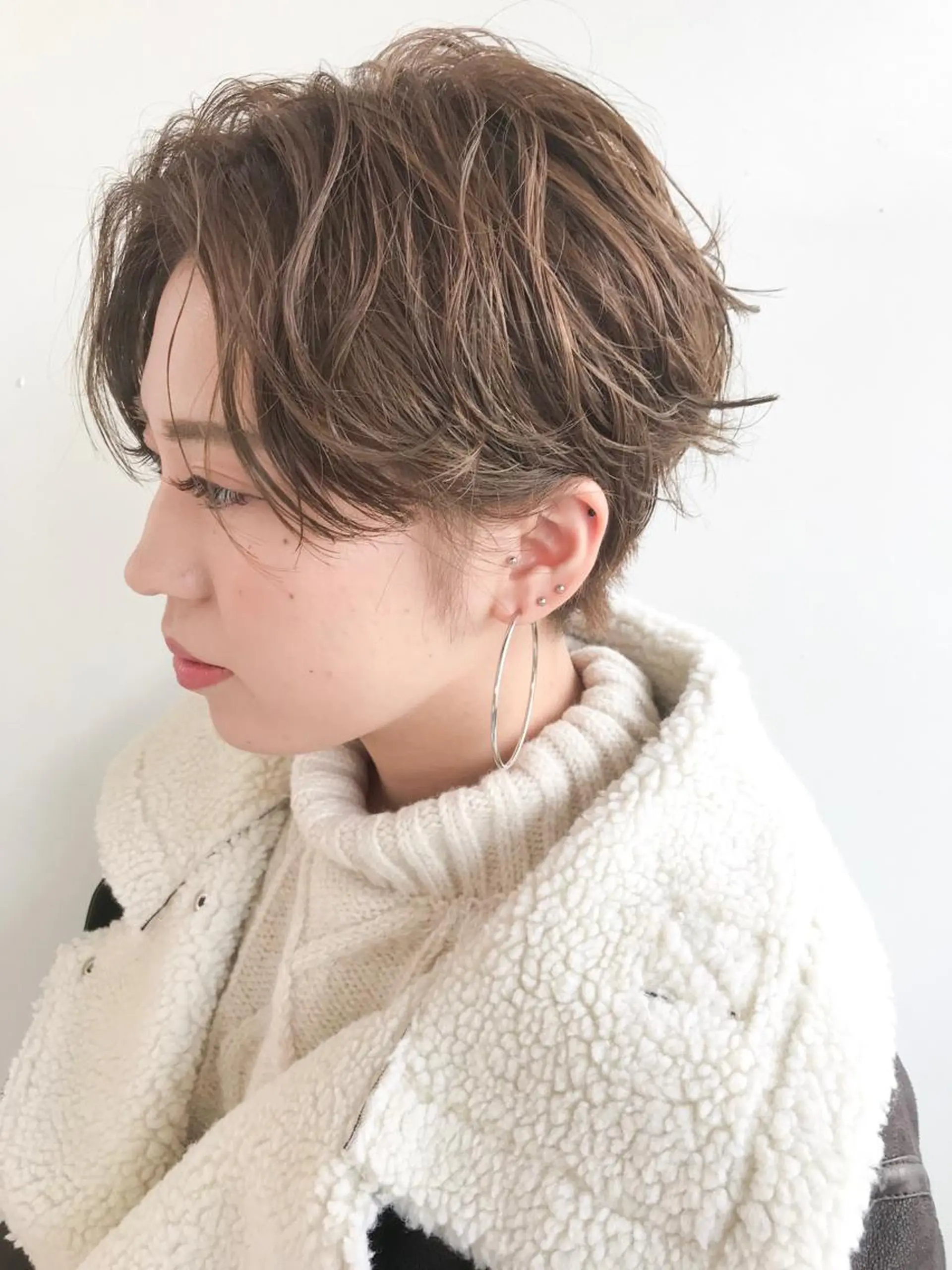 ショート カラー パーマ ショート/レイヤー なら石井知希のヘアスタイル