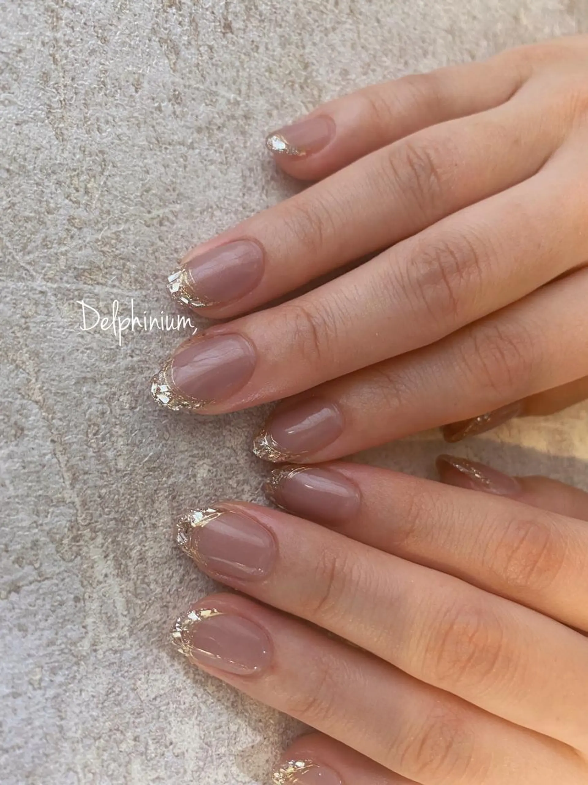 ネイル フレンチネイル ジェルネイル ガラスフレンチ キラキラネイル パラジェル ハンドネイル 岡本 友恵のネイルデザイン