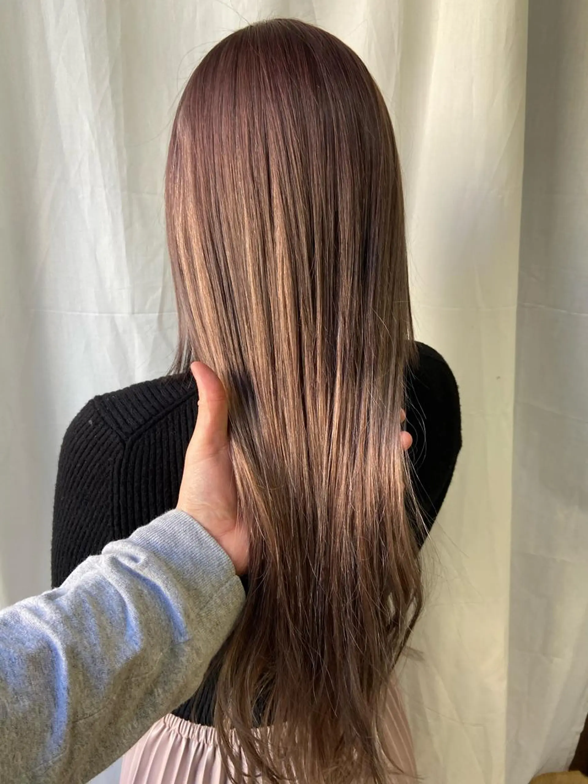 ミディアム カラー シールエクステ ハイトーンカラー エクステ 松尾太樹 【pia】福岡美容室のヘアスタイル