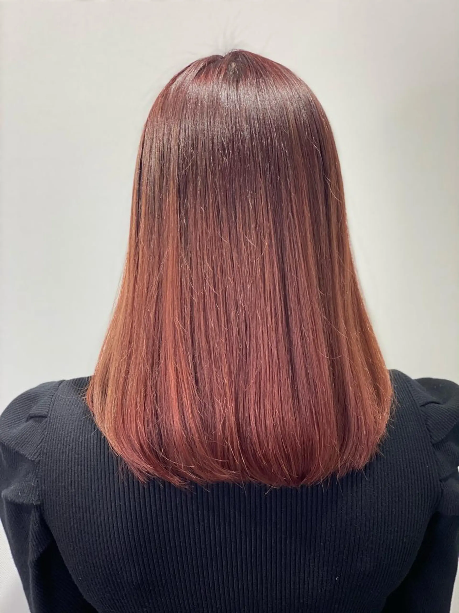 ミディアム カラー 髪質改善/縮毛矯正 レイヤー/松川匠のヘアスタイル