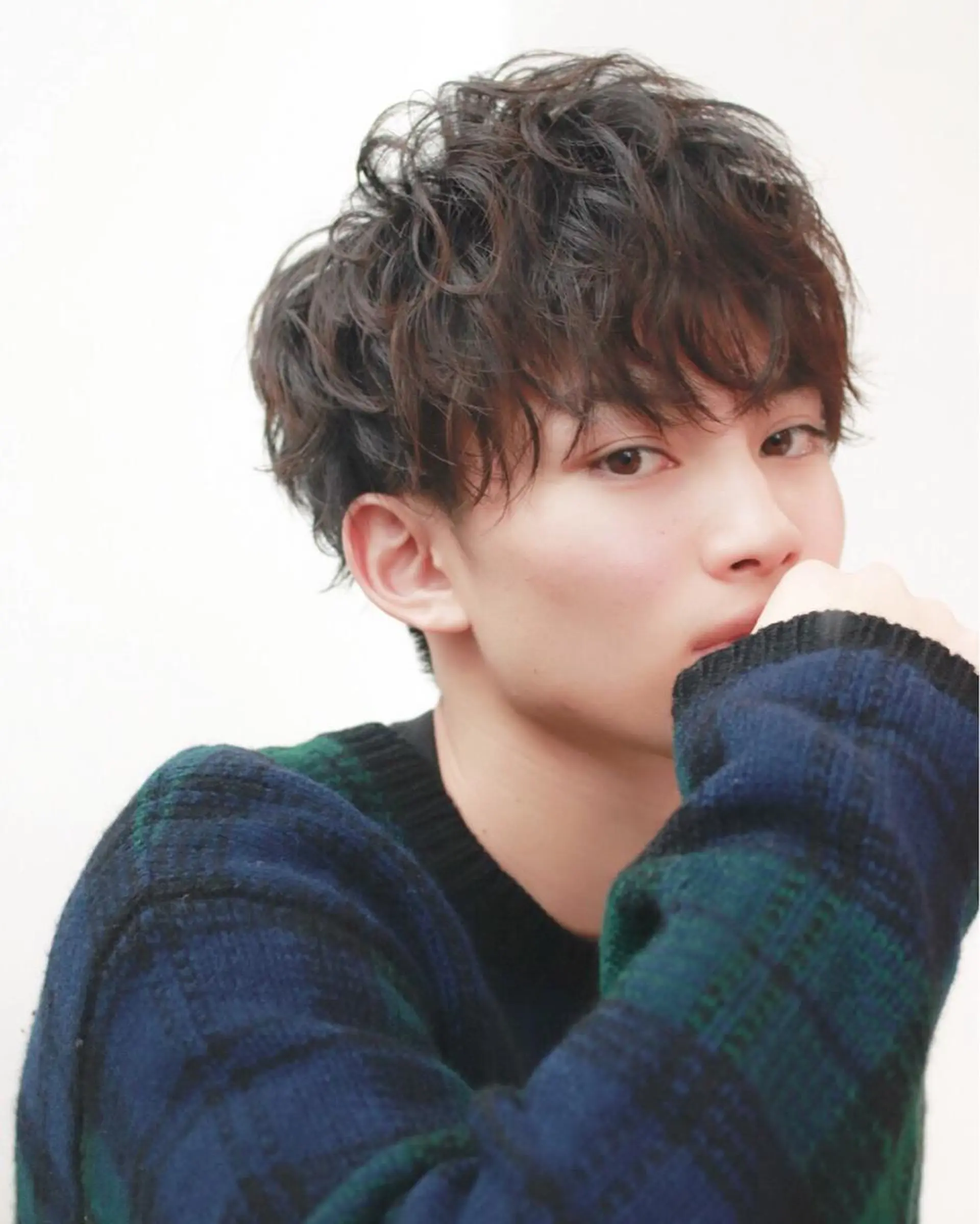 ショート パーマ メンズ BABY 艶髪暗髪ヘア💖達人のヘアスタイル