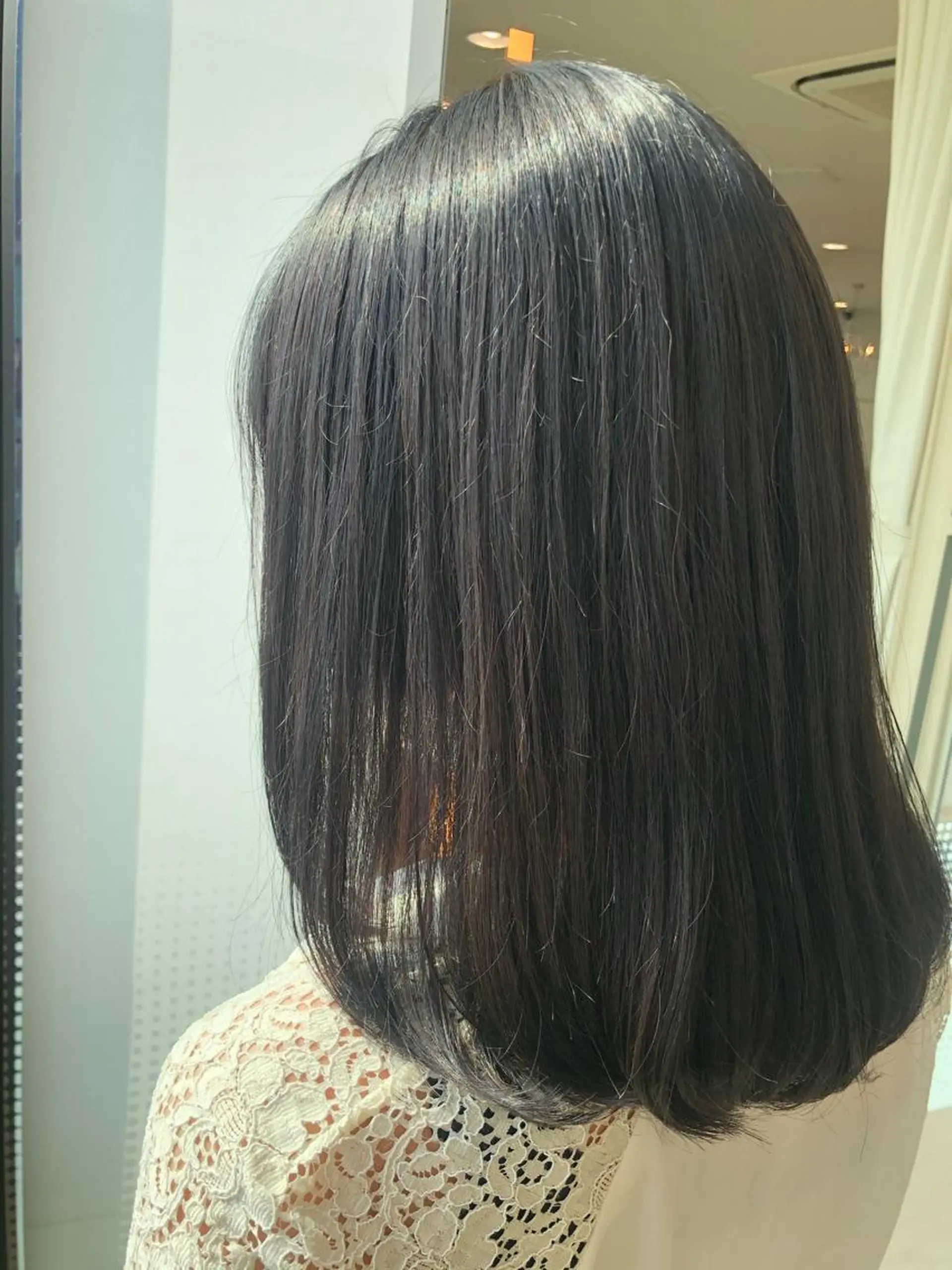 セミロング カラー ブルーカラー シルバー シールエクステ/ 髪質改善💐yuuのヘアスタイル