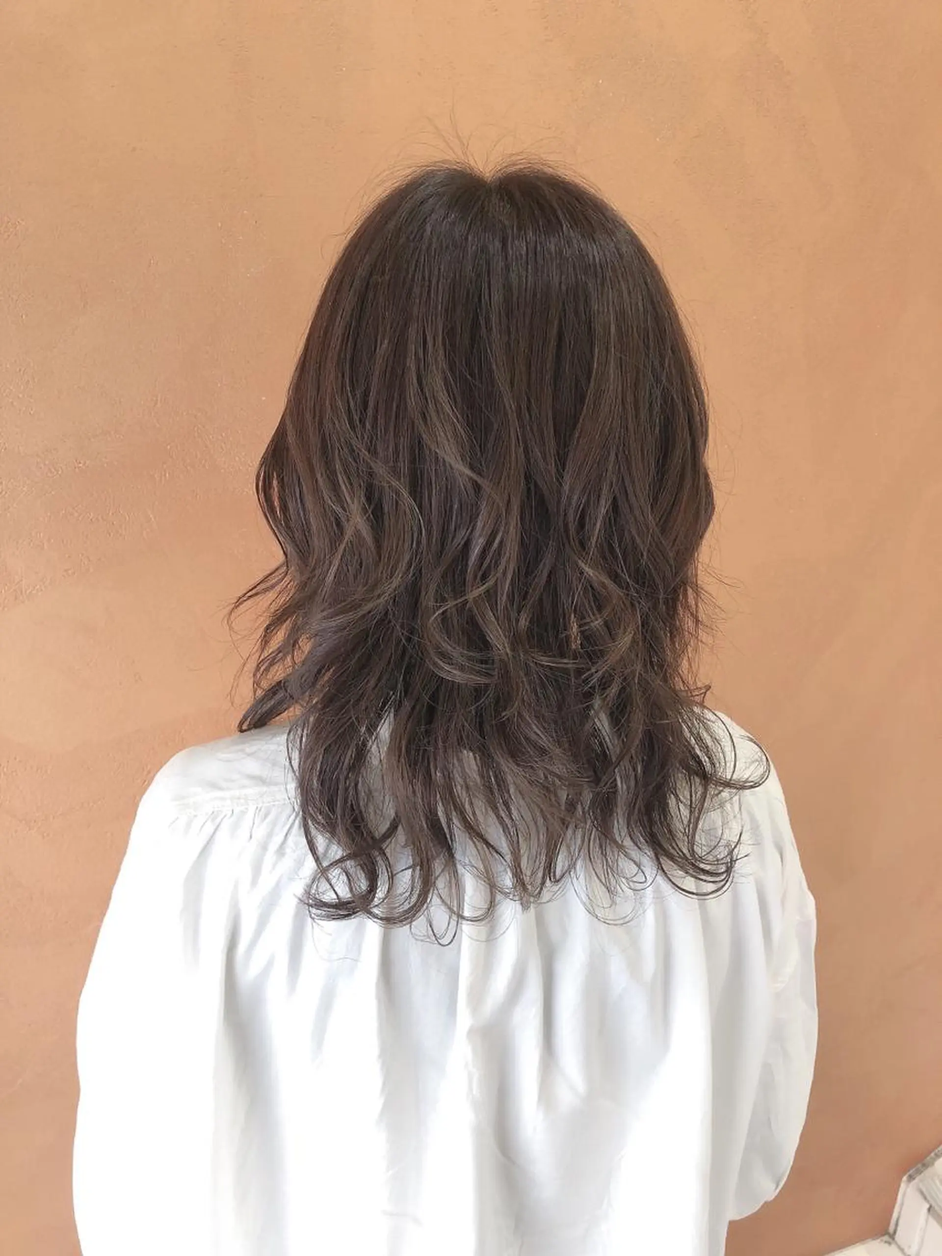 セミロング カラー 西 めぐみのヘアスタイル