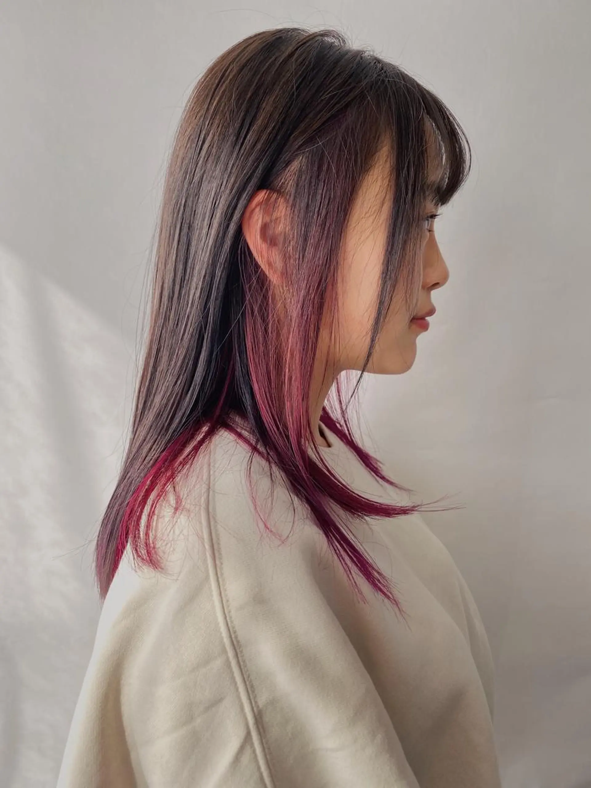 ミディアム カラー ダブルカラー イヤリングカラー ハイライトカラー イルミナカラー インナーカラー 🔆学生に人気🔆 AEQUITASのヘアスタイル