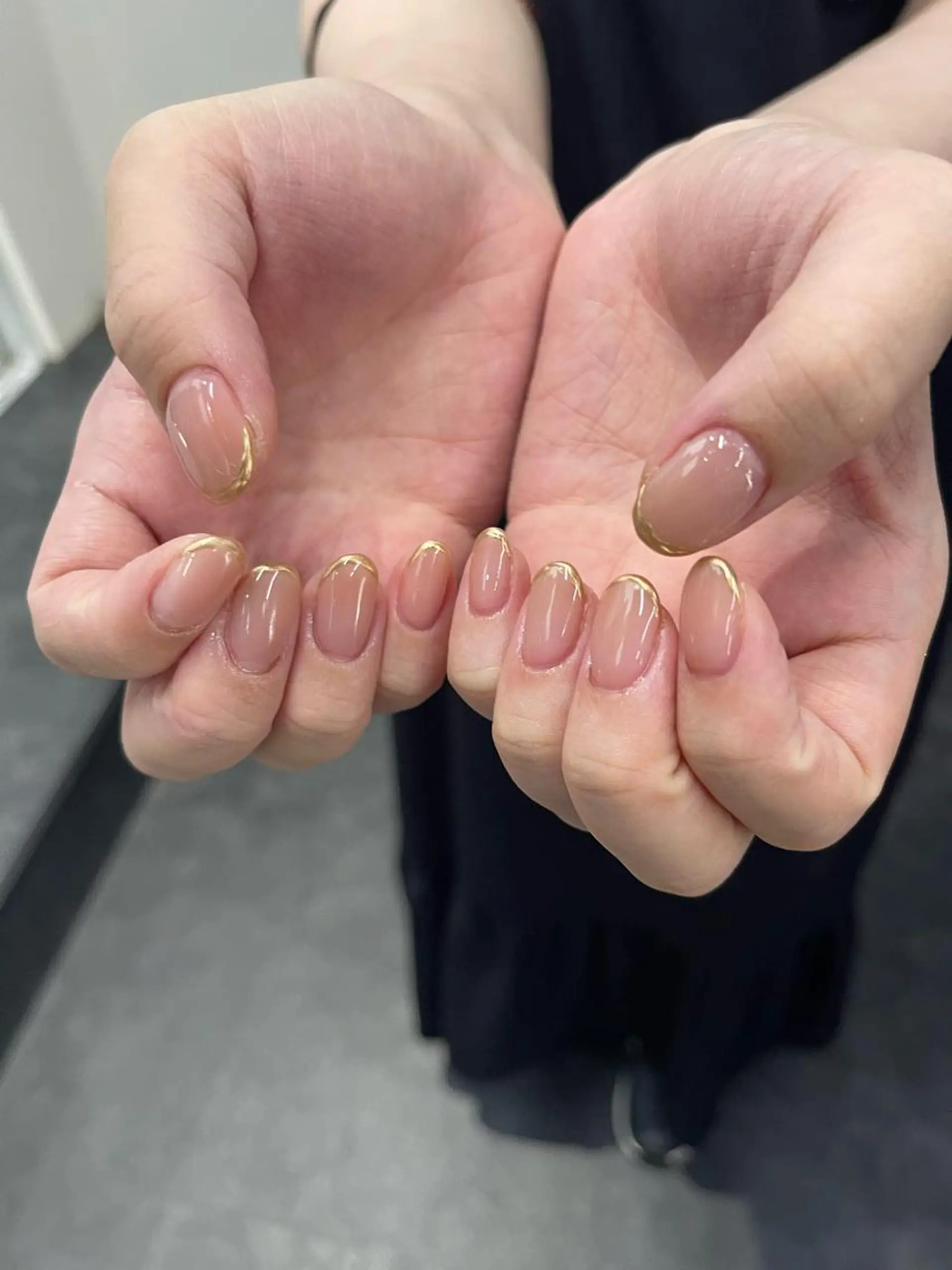 ネイル フレンチネイル マグネットネイル ニュアンスネイル ワンカラーネイル ハンドネイル GRANDE大須 Cecil💜のネイルデザイン