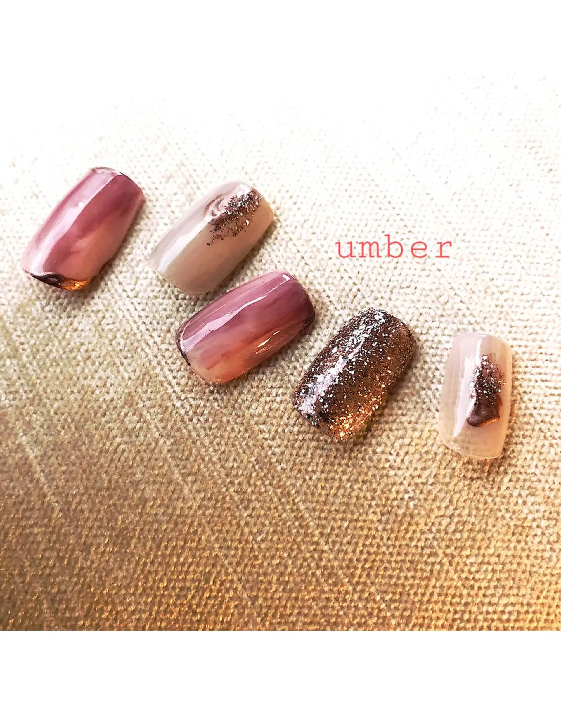 ネイル アートネイル クリアネイル フットネイル ラメ(グリッター) マグネットネイル ハンドネイル umber 三茶1分のネイルデザイン