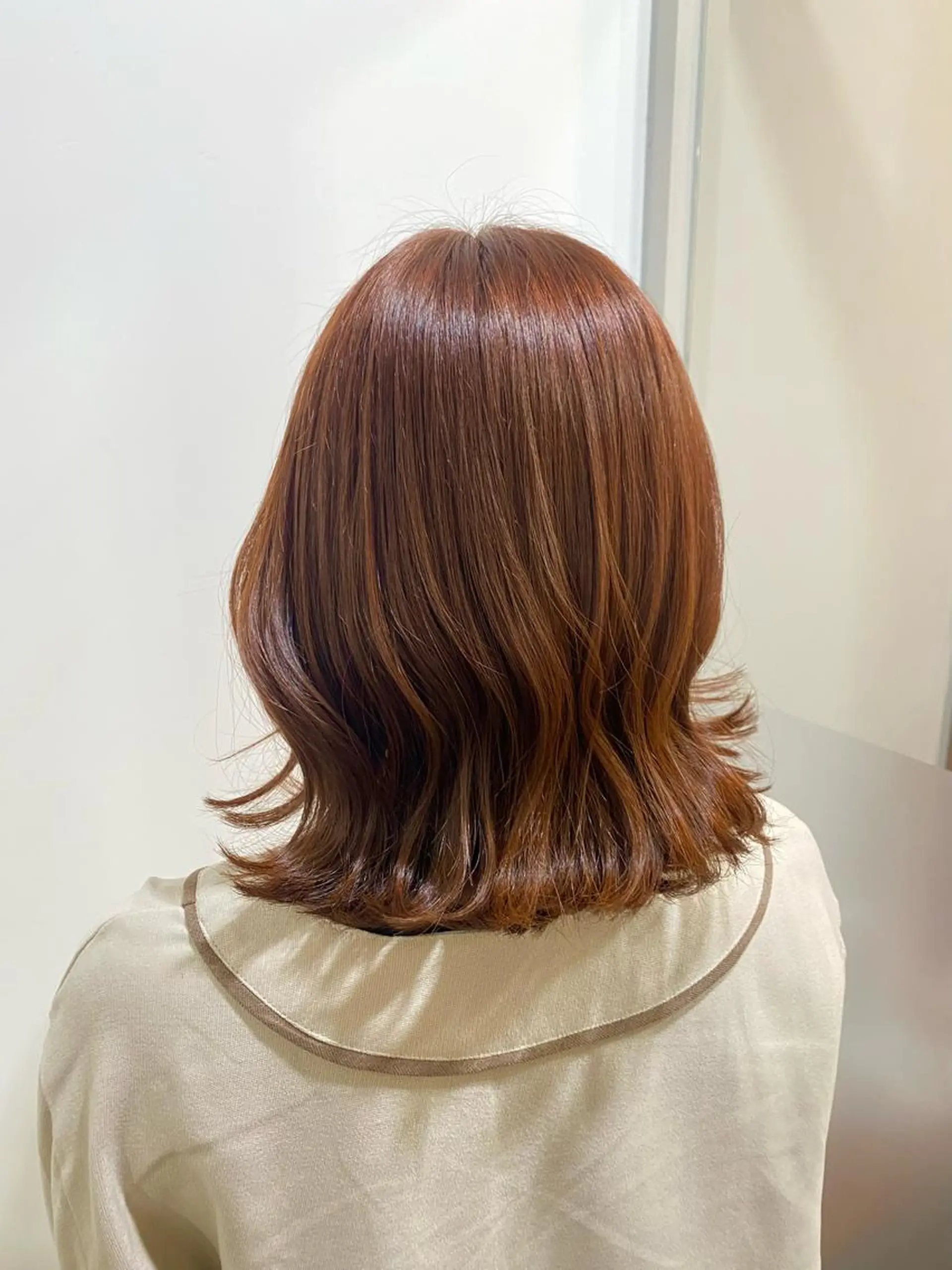 ミディアム ヘアカラー たなか もえなのヘアスタイル