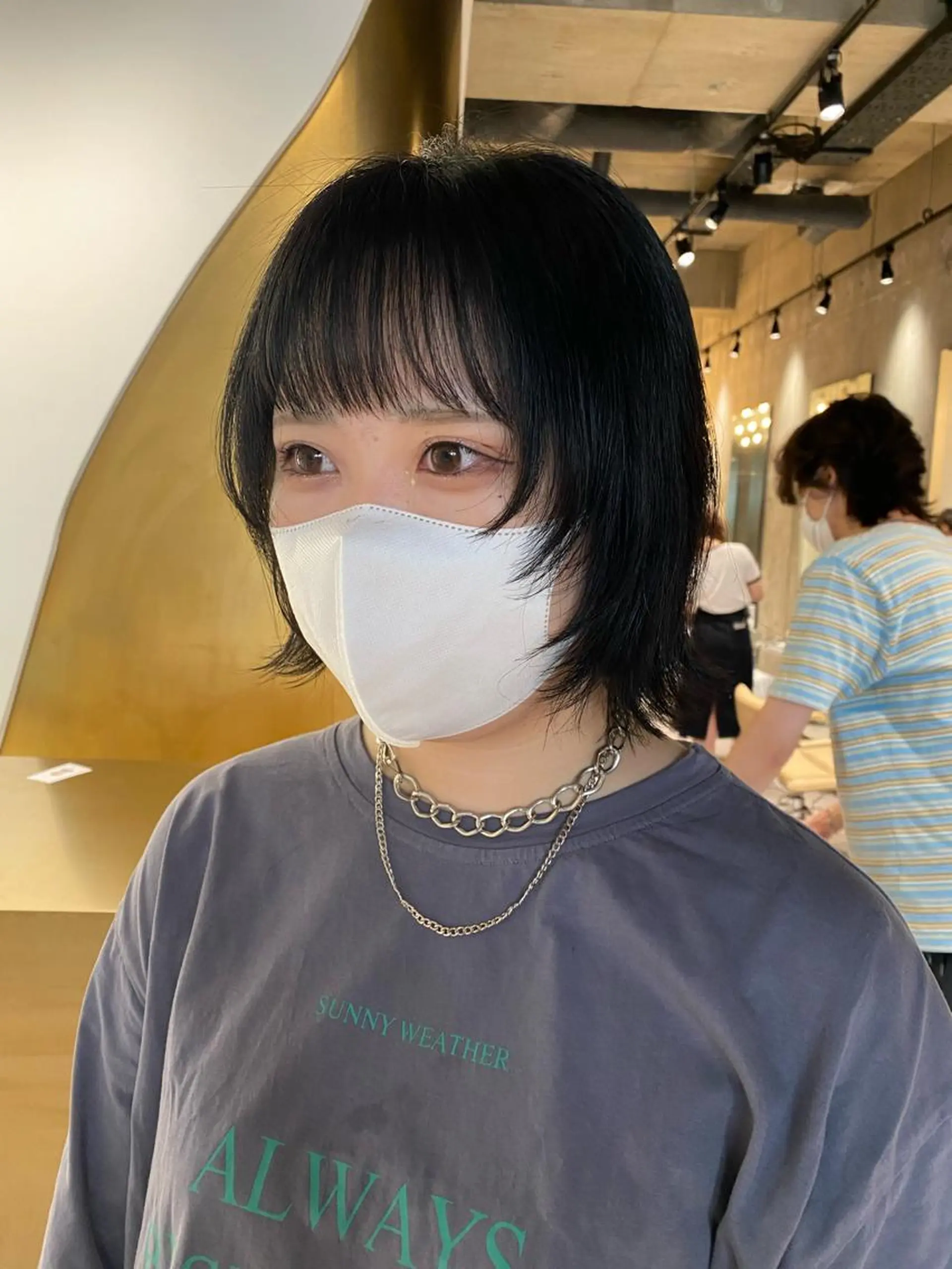 ショート 伸ばしかけ ウルフカット すぎもと さき⚡️ 朝ラク･*パーマのヘアスタイル