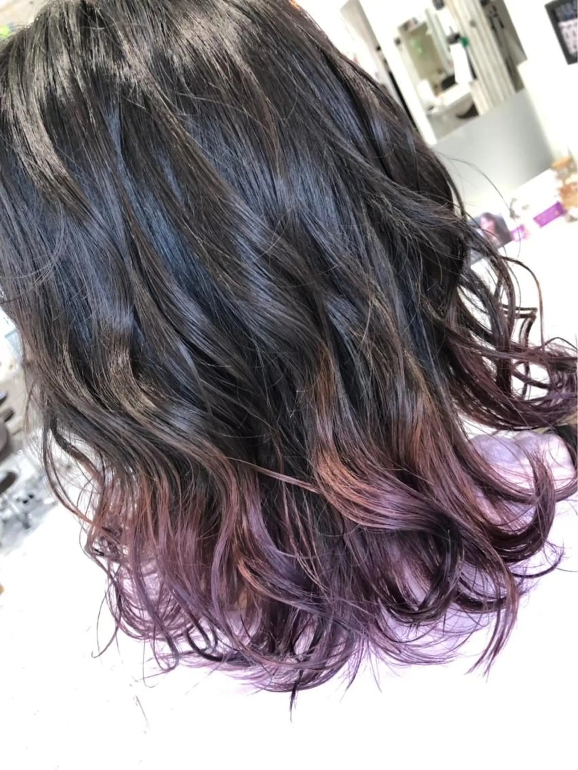 ミディアム カラー 透明感カラー パープルカラー ヘアカラー トリートメント est hair Ameri 松戸店所属・和田 真弥のヘアスタイル