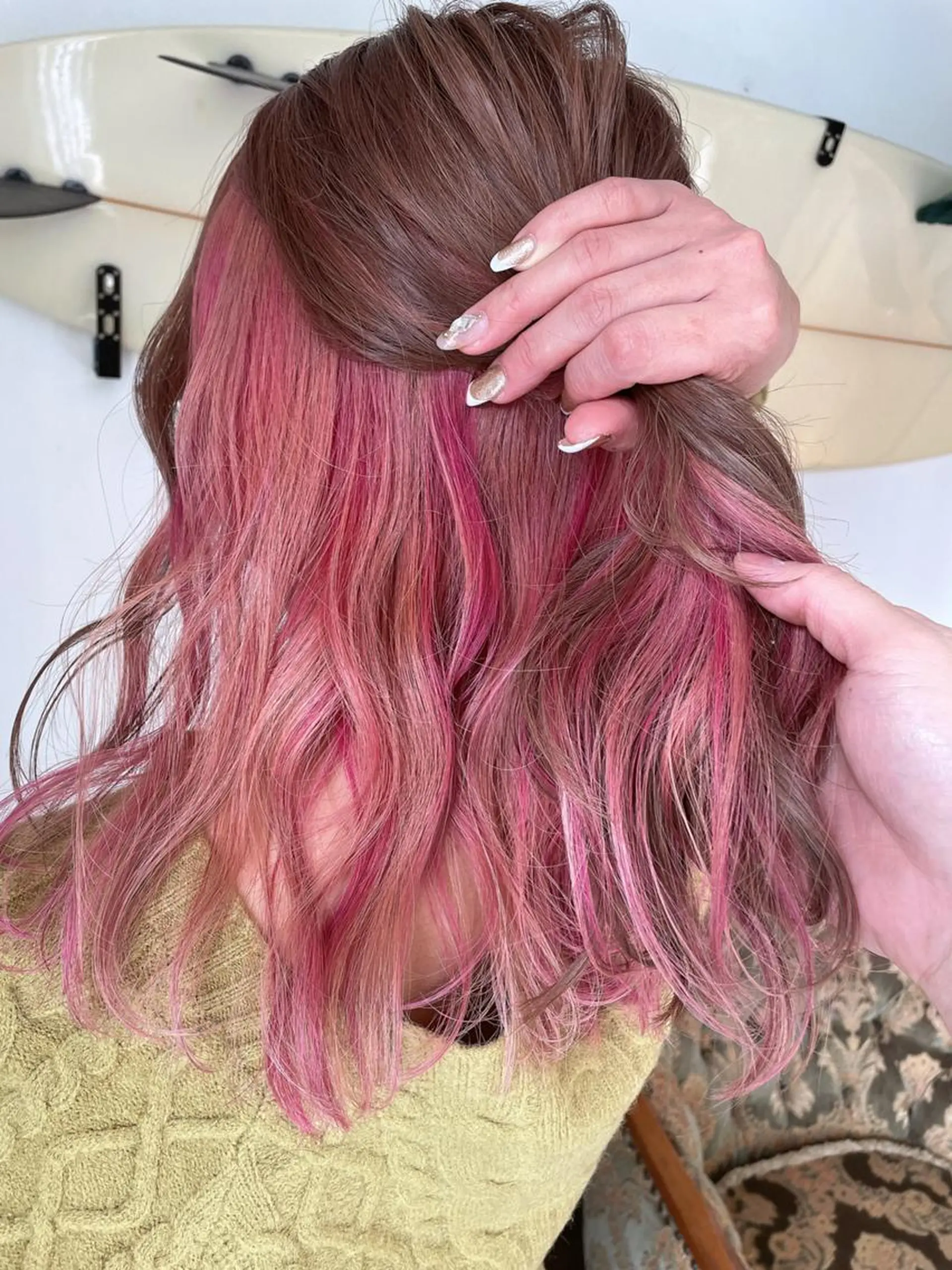 カラー セミロング 派手髪/ハイトーン/ エクステ✨ユウキのヘアスタイル