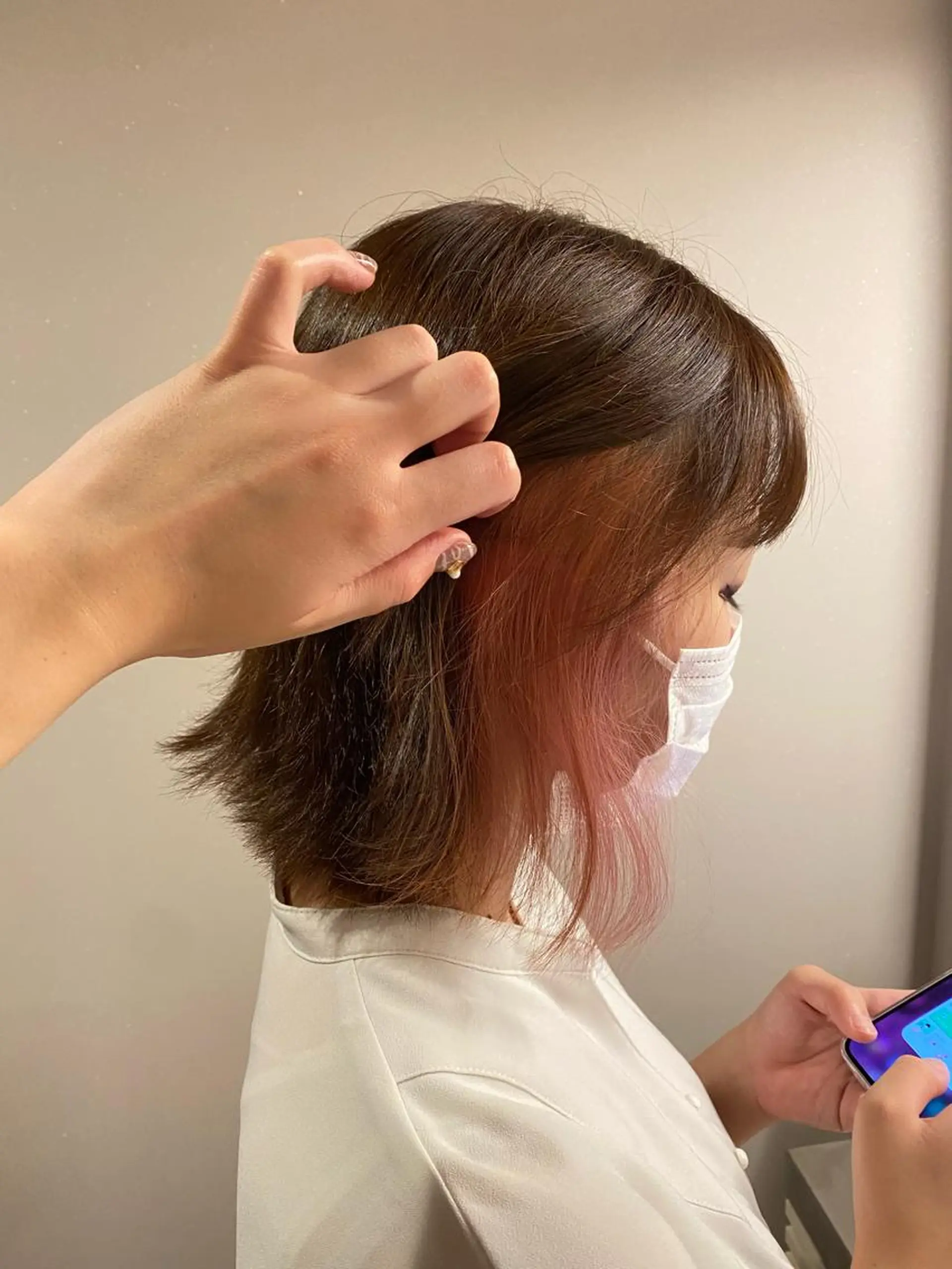 ミディアム カラー chapter問屋町 💘小室明華のヘアスタイル