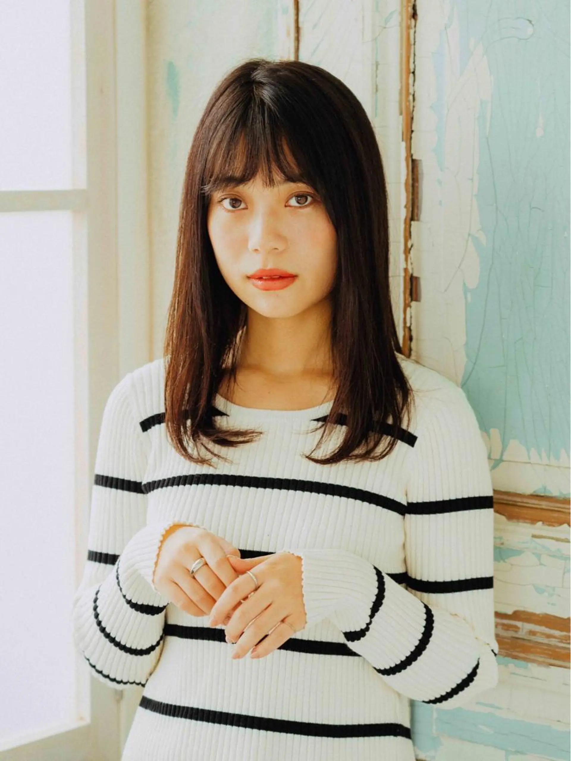 セミロング カラー パーマ ヘアアレンジ メンズ キッズ ネイル マツエク・マツパ メンズウルフカット アディクシーカラー 透明感カラー ボブ ウルフカット unu hair所属・藤井 仁紀のヘアスタイル